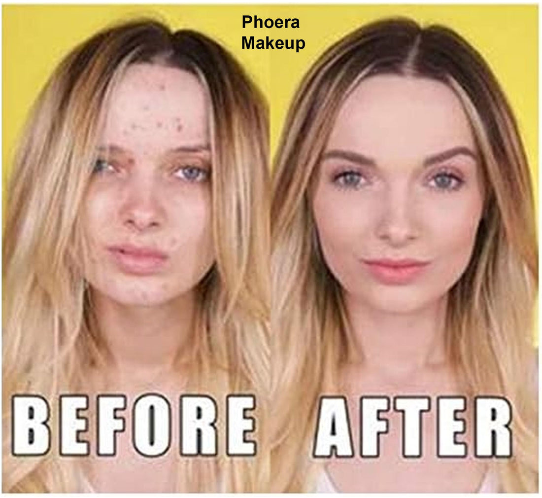 Glamza PHOERA Foundation Concealer Makeup Full Coverage Matte Brighten Long Lasting UK (104 BUFF BEIGE) Halalzen