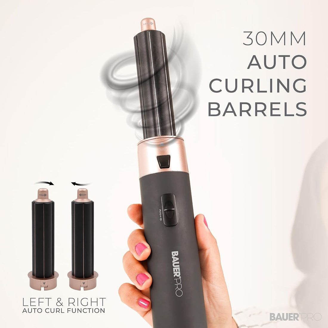 Bauer Professional 5-in-1 Hot Air Styler/Hair Dryer Brush to Curl, Straighten, Volumise, Smooth & Dry / 3 Heat Settings/Multi-Functional Hair Styling Tool 38879 Halalzen