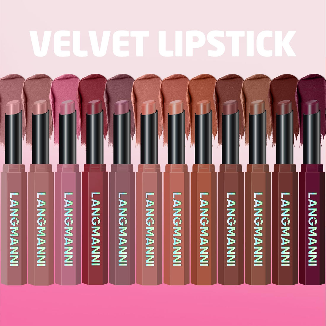 12Pcs Velvet Matte Lipstick Nude Matte Soft Dark Color Stick High Pigmented Long-Lasting Waterproof Lip Stick Lip Balm Beauty Cosmetics Gift for Women(01#-12#)