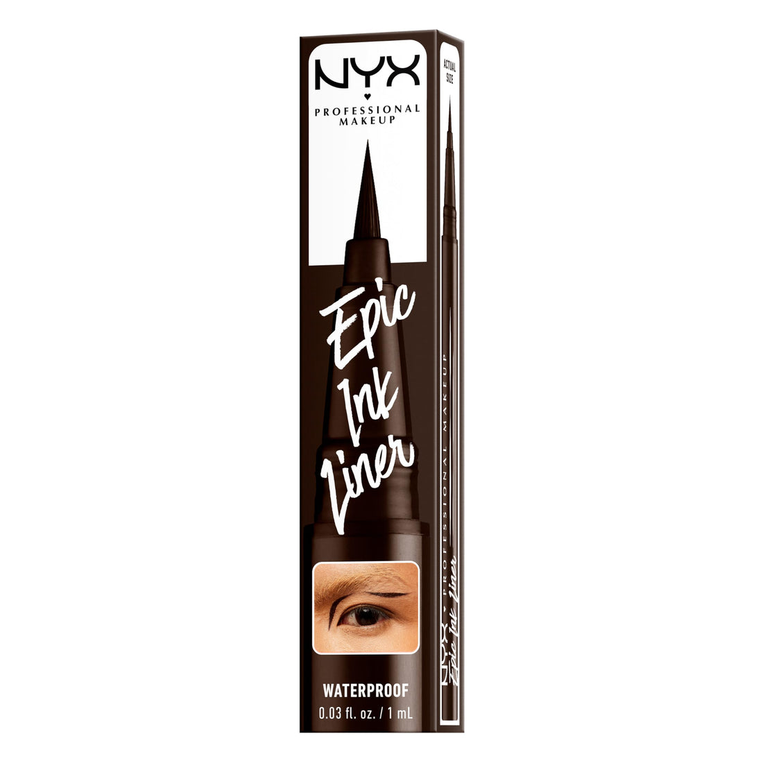 NYX PROFESSIONAL MAKEUP Epic Ink Liner, Waterproof Liquid Eyeliner - Black, Vegan Formula