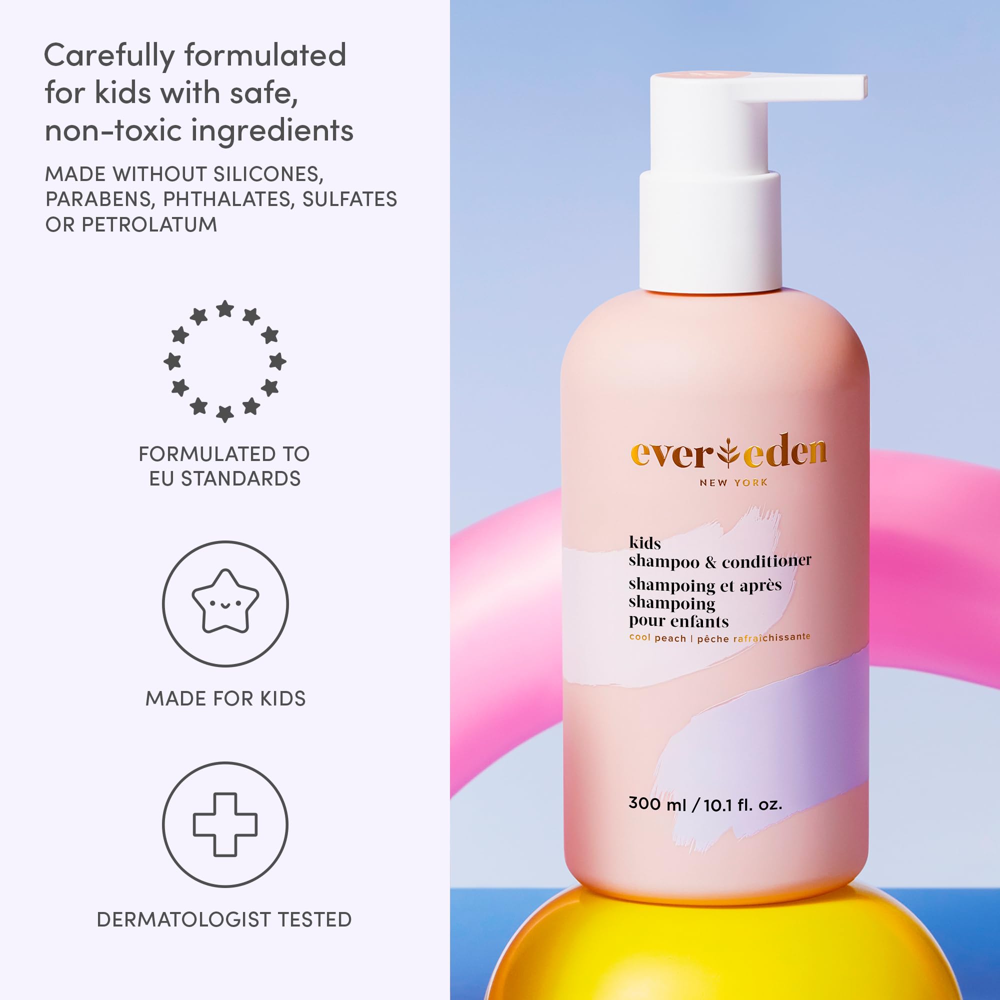 Evereden Baby Shampoo & Body Wash 2-in-1, 8.5 fl oz | Gentle, Non-Toxic, Fragrance-Free, Hydrating Formula for Sensitive Skin Halalzen