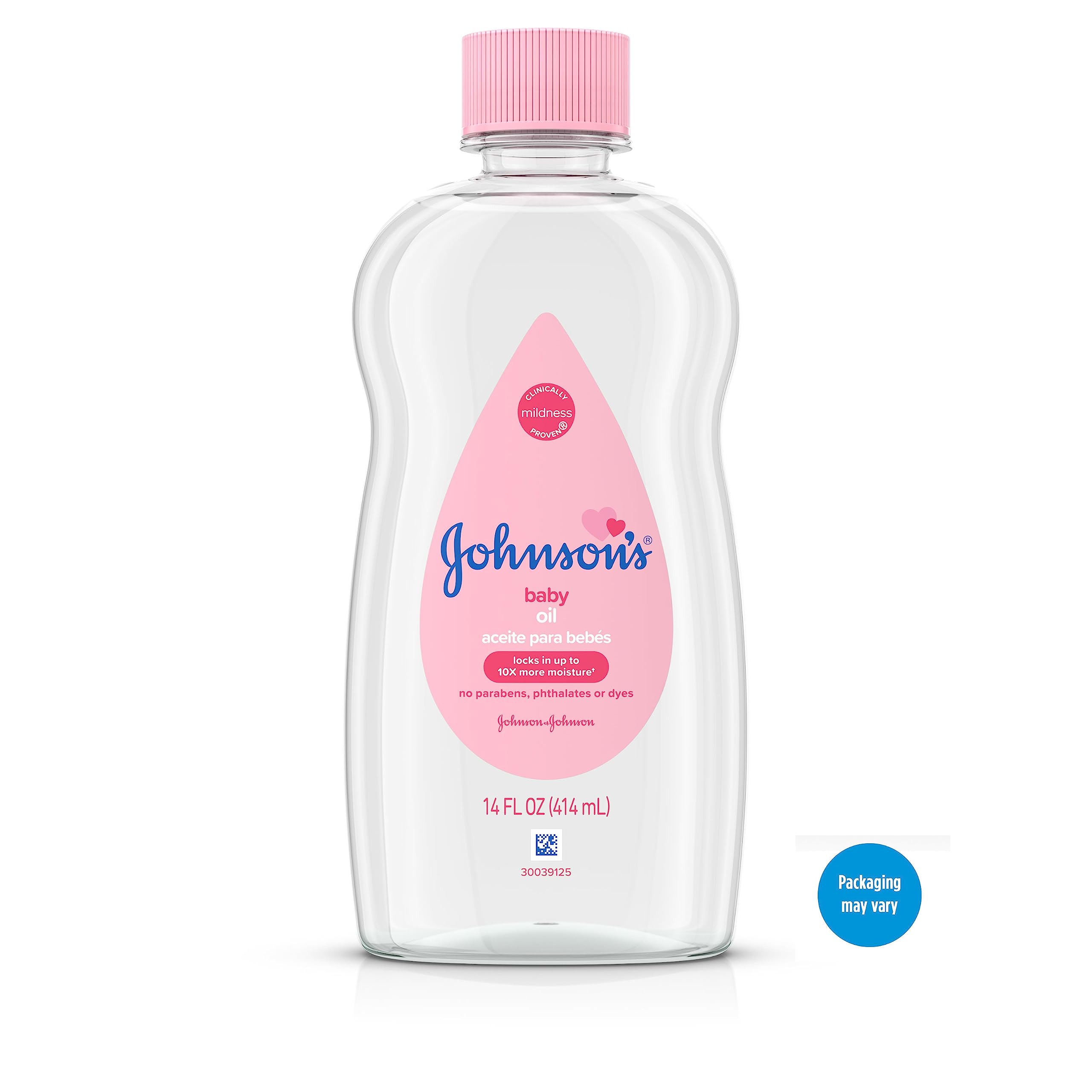 Johnson's Baby Oil, Pure Mineral Oil to Prevent Moisture Loss for Newborn, Kids, & Adults, Gentle, Soothing Baby Massage Oil, Dry Skin Relief, Hypoallergenic, Original Scent, Baby Essentials, 3 fl. oz Halalzen