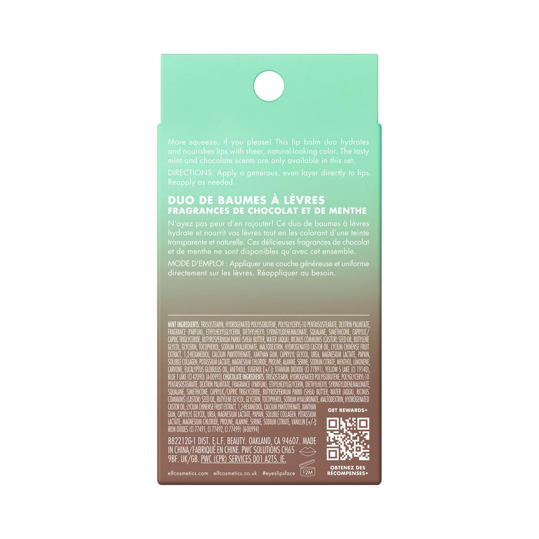 e.l.f. Squeeze Me Lip Balm Duo, Moisturizing Lip Balm for a Sheer Tint of Colour, Infused with Hyaluronic Acid, Vegan & Cruelty-Free, CHERRY/BUBBLEGUM Halalzen