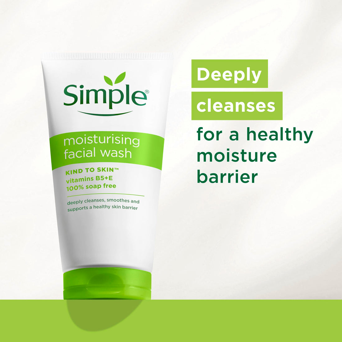 Simple Kind to Skin Moisturising Facial Wash for Gentle Daily Cleansing Leaving Skin Feeling Hydrated 150 ml