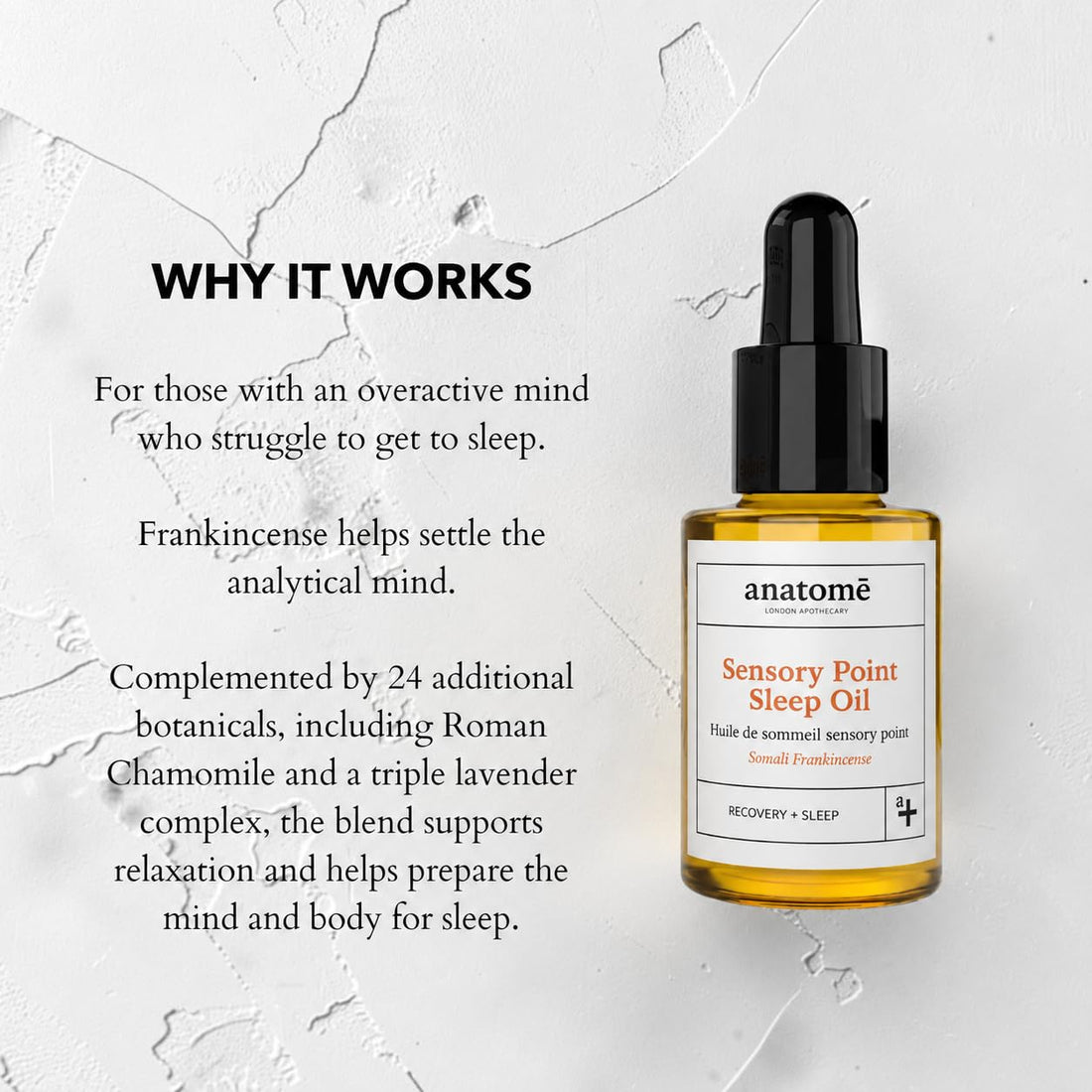 anatomē Sensory Point15ml | 100% Natural Essential Oils Blend to Help Quiet the Mind Before Bed | Ideal for Those Who Cannot Fall Asleep (Cornish Lavender)