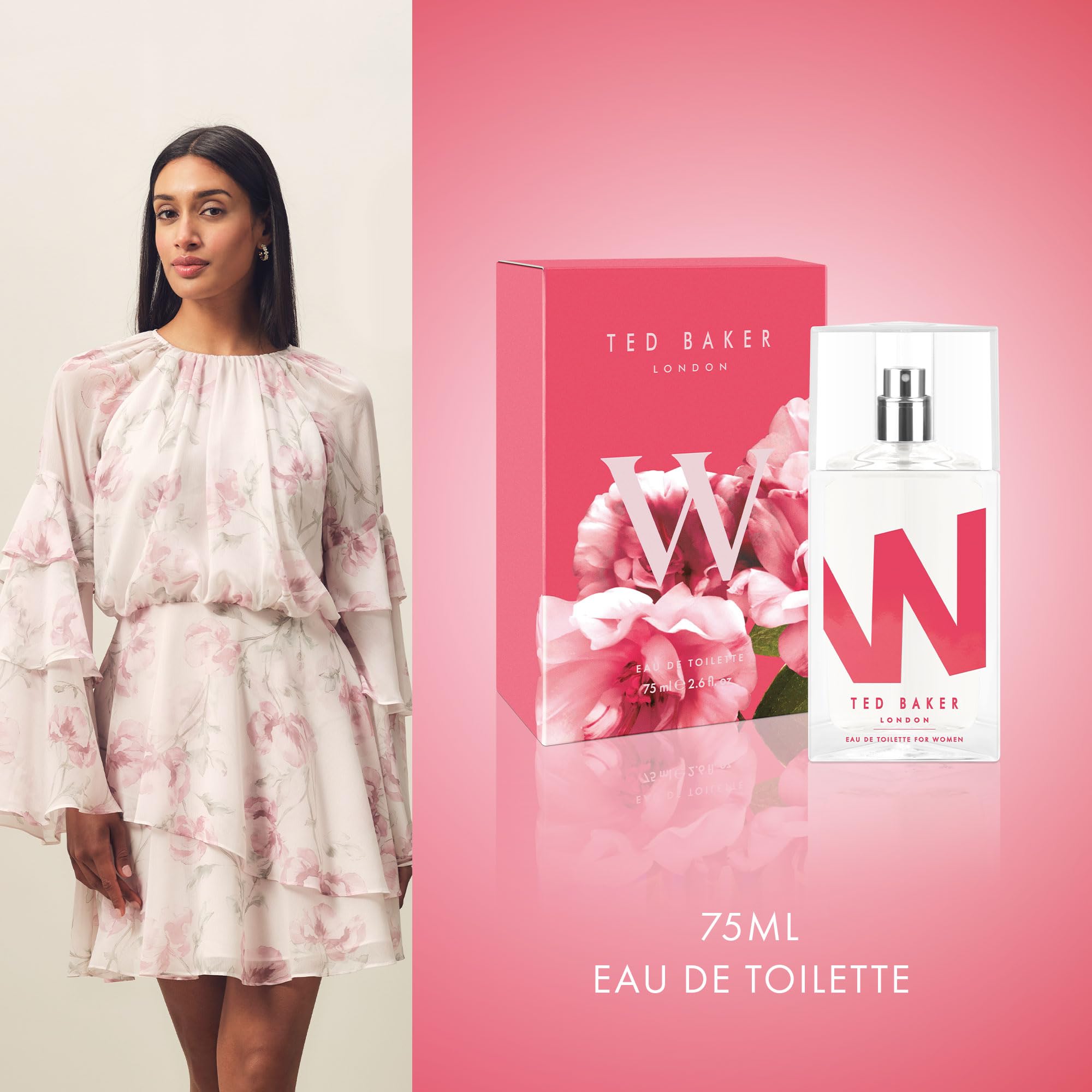 Ted Baker W EDT Ted Baker Rose And Orchid, Fig Leaf, White Peony, Cassis, Raspberry Middle notes, Womens Perfume, Long Lasting Fragrance Eau De Toilette, Fruity Floral 75ml Halalzen