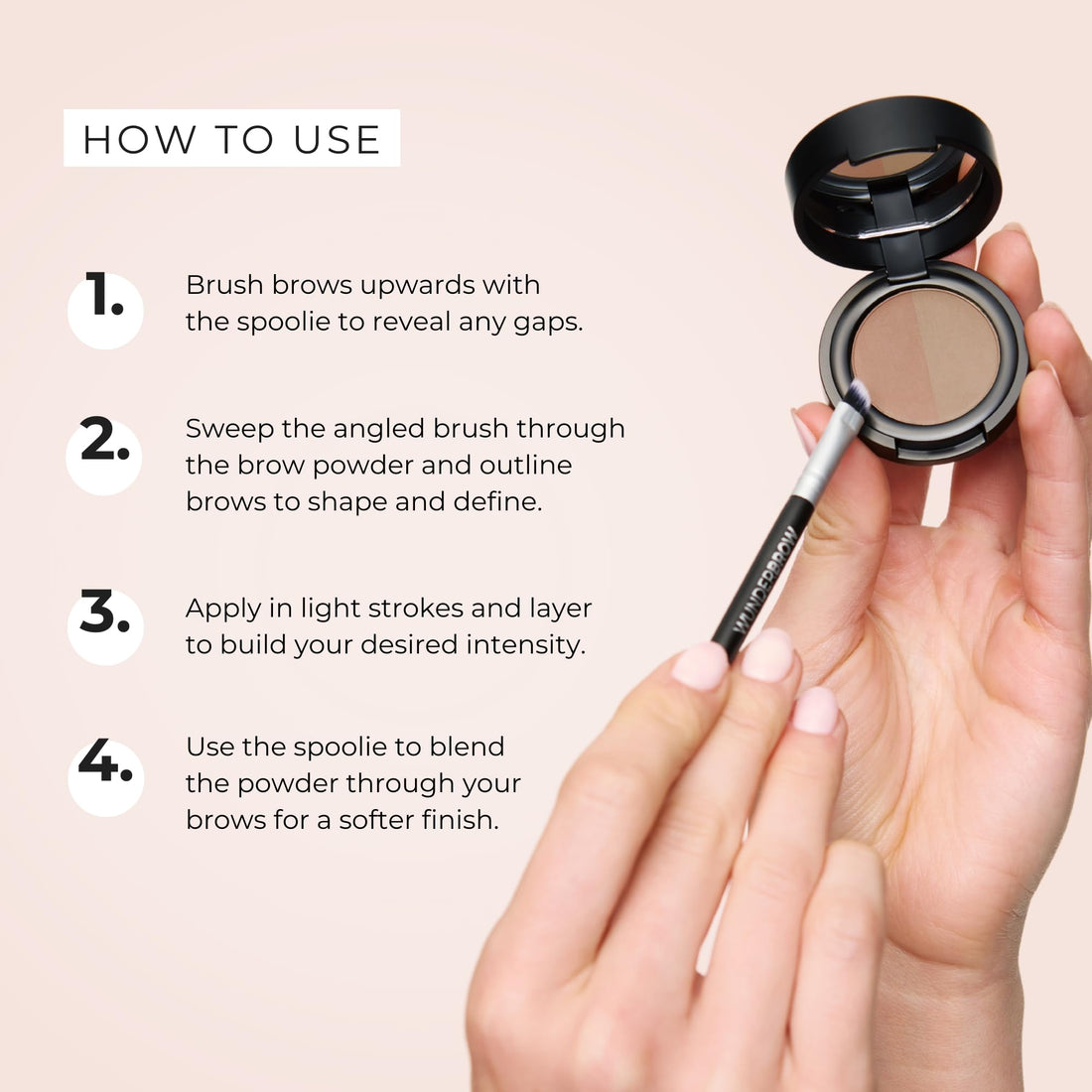 Soft Brow Define & Fill Powder Duo, Includes Dual ended Brush, Vegan and Cruelty Free (Brunette)