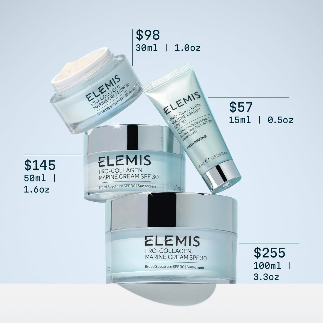 ELEMIS Pro-Collagen Marine Cream SPF 30, Lightweight Anti-Wrinkle Daily Facial Moisturizer Halalzen