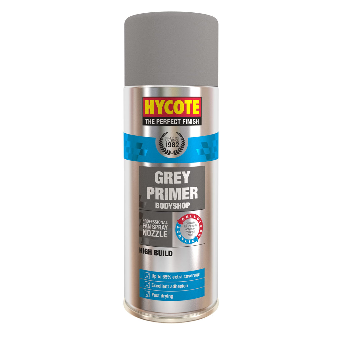 Hycote Bodyshop High Build Aerosol Car Spray Paint, Grey Primer, 400 ml Halalzen