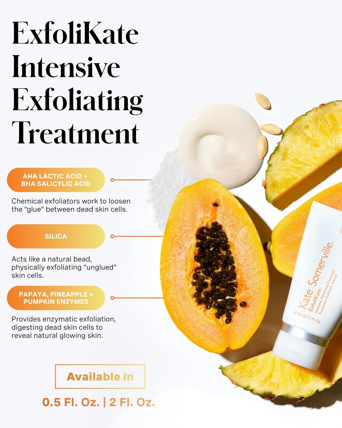 Kate Somerville ExfoliKate Intensive Exfoliating Treatment – Salicylic Acid and Lactic Acid Super Facial Scrub and Mask, Improves Texture and Pores