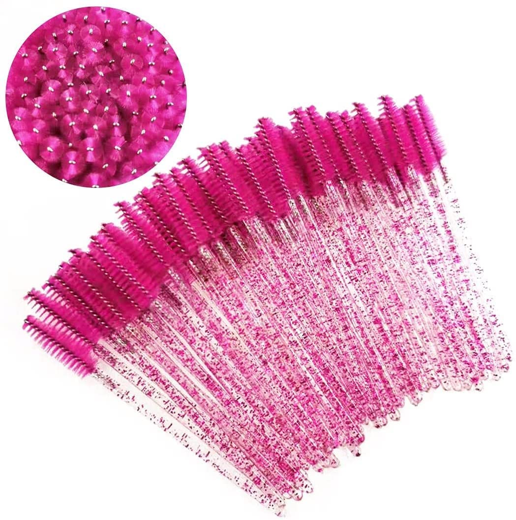 ZHIYE 50 pcs Eyelash Mascara Brushes, Wands Applicator Eyebrow Brush Makeup Kit, Eyebrow Castor Oil Brush Makeup Tool Halalzen