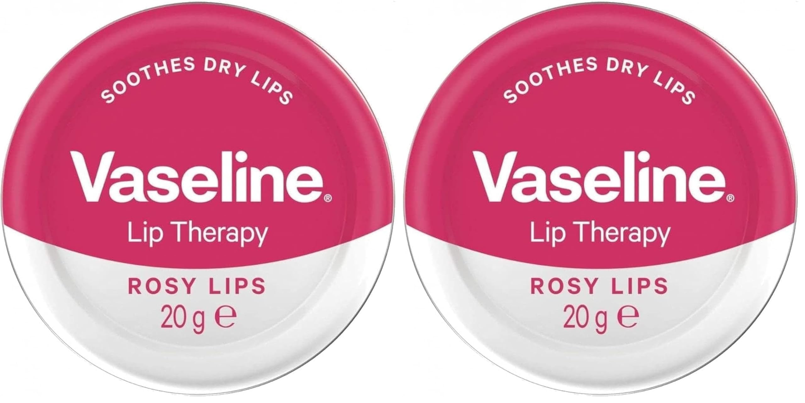 Vaseline Lip Therapy Rosy Lips Lip Balm Tin made with 3x purified petroleum jelly for dry lips 20 g