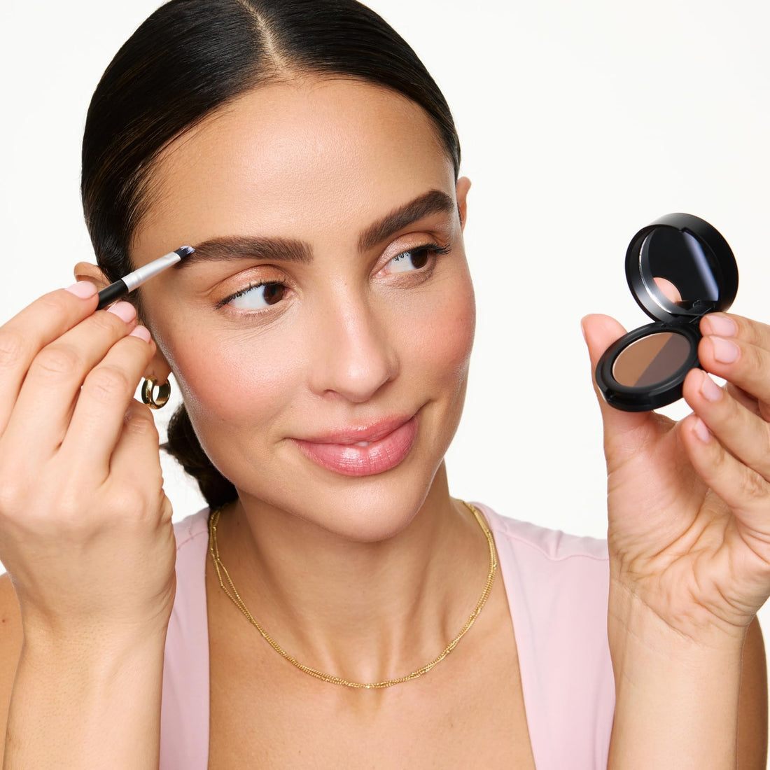 Soft Brow Define & Fill Powder Duo, Includes Dual ended Brush, Vegan and Cruelty Free (Brunette)
