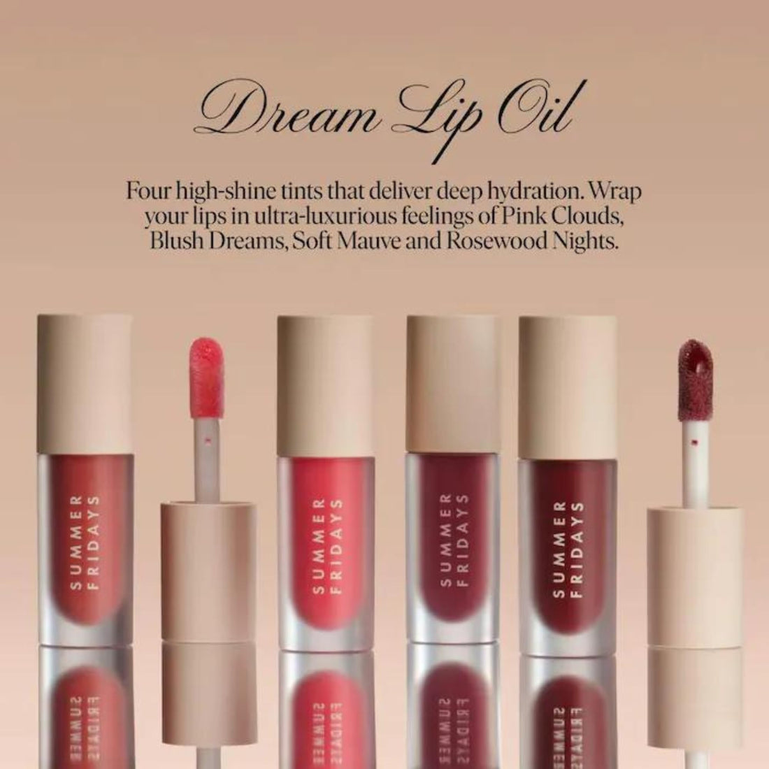 Summer Fridays Dream Lip Oil - Hydrating Tinted Lip Gloss Oil - Non-Sticky Formula with Skincare Benefits for Long-Lasting Softness + Shine - Effortless Beauty Gifts - Bare Sand (0.15 Oz)