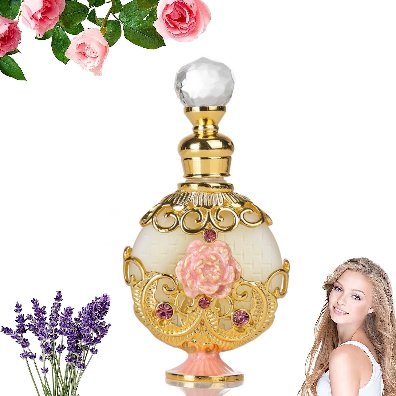 Perfume for Women, Halal Dubai Retro Concentrated Perfume Oil - Long Lasting Exquisite Vintage Fragrance Gift - The Luxurious Scent - 0.5Oz