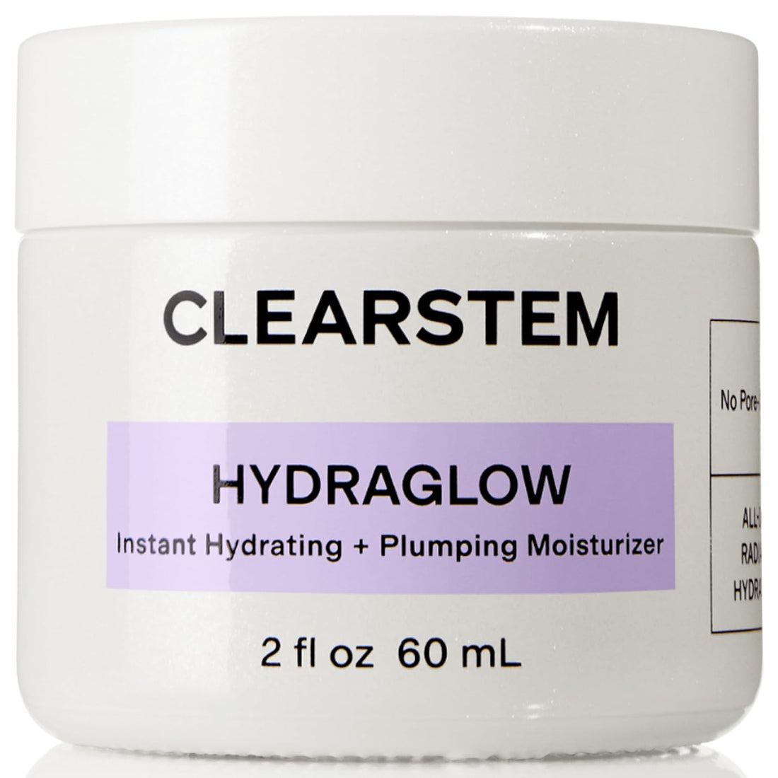 CLEARSTEM - HYDRAGLOW Stem Cell Moisturizer - Bakuchiol + Squalene - Youthful Skin Face Moisturizer - All Skin Types - Facial Skin Care Products - Gluten Free, Cruelty Free - 2 fl oz / 60ml Halalzen