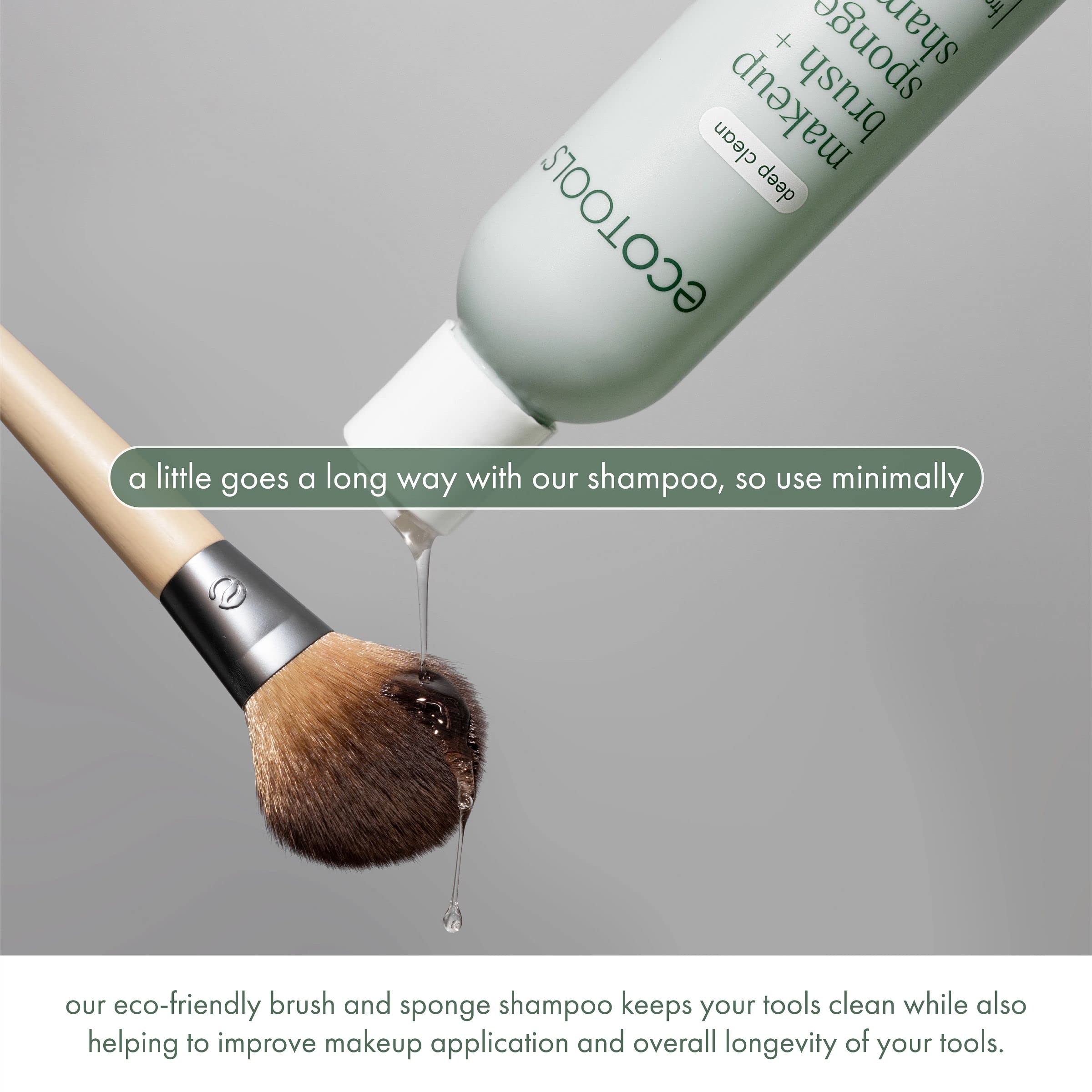 EcoTools Makeup Brush and Sponge Shampoo, Removes Makeup, Dirt, & Impurities From Makeup Brushes & Makeup Blending Sponges, Fragrance-Free, Vegan, & Cruelty-Free, 6 fl.oz./ 177 ml, 1 Count Halalzen
