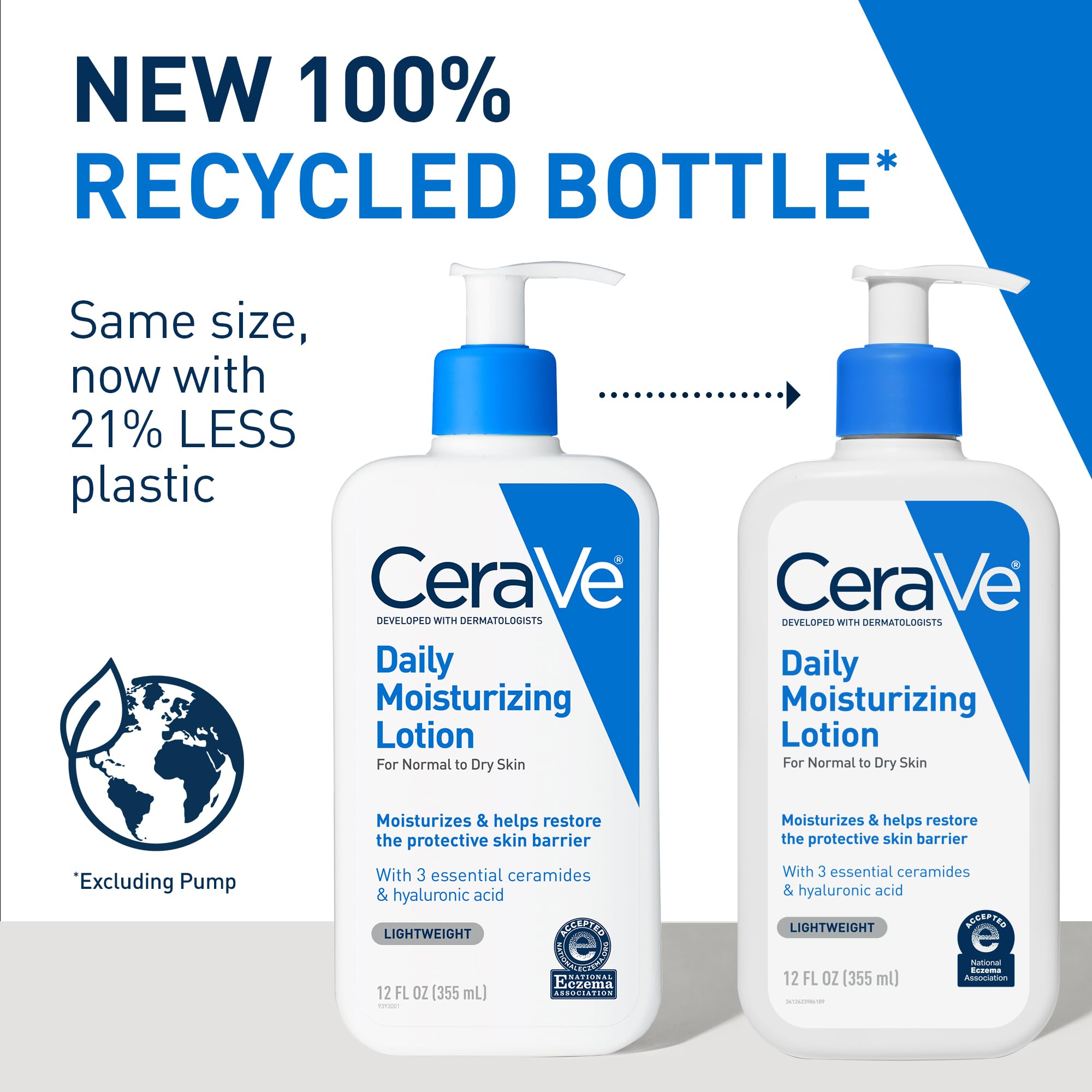 CeraVe Daily Moisturizing Lotion for Dry Skin, Body Lotion & Face Moisturizer with Hyaluronic Acid and Ceramides, Daily Moisturizer, Fragrance Free, Oil-Free, 19 Ounce Halalzen