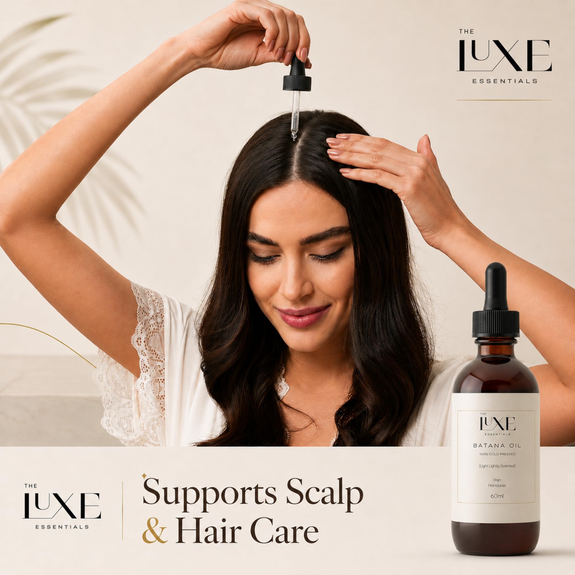 Cold Pressed Batana Oil for Hair Growth | Pure & Unrefined Natural Hair Oil, Beard & Skin Oil | Lightweight, Fast-Absorbing Moisturiser | Raw, Organic & Ethically Sourced (60 ML, Light Scented)