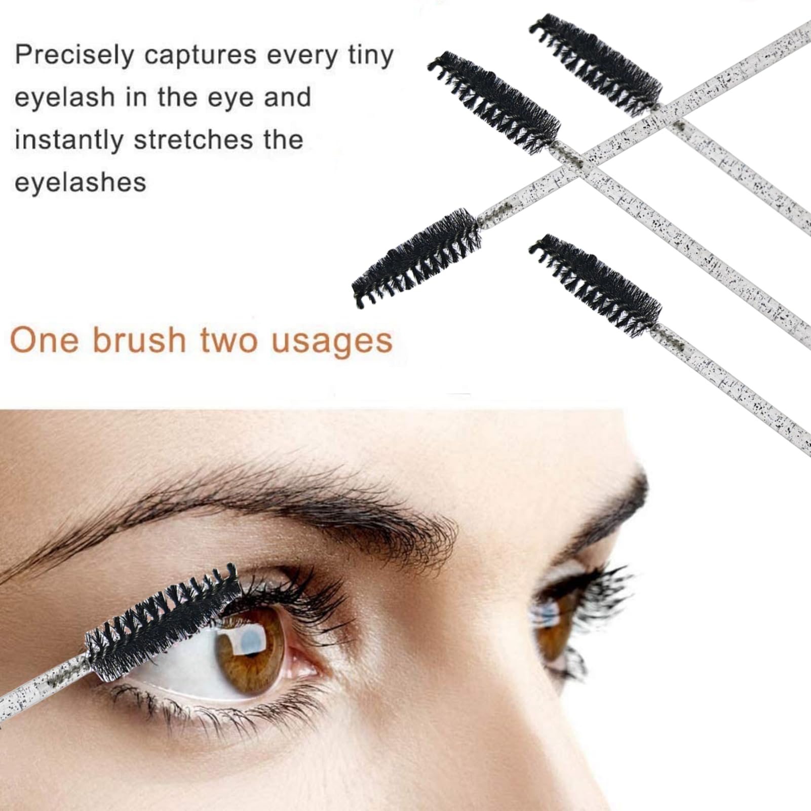 ZHIYE 50 pcs Eyelash Mascara Brushes, Wands Applicator Eyebrow Brush Makeup Kit, Eyebrow Castor Oil Brush Makeup Tool Halalzen