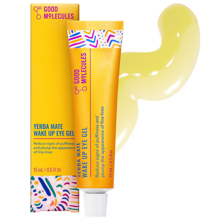 Good Molecules Yerba Mate Wake Up Eye Gel - Hydrating Under Eye Gel Cream with Hyaluronic Acid and Caffeine - Target Dark Circles and Puffiness - Skin Care for Face Halalzen