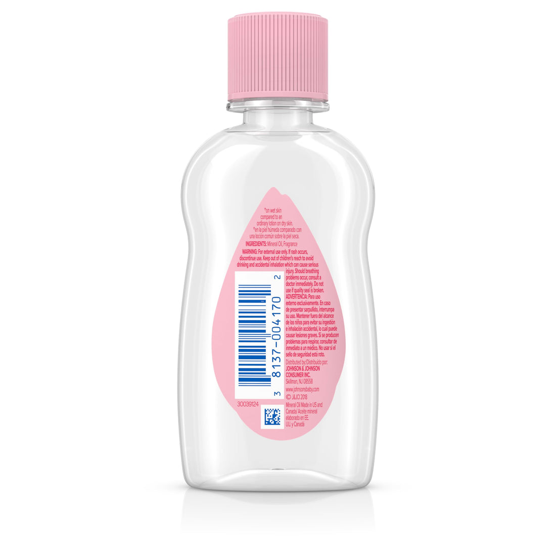 Johnson's Baby Oil, Pure Mineral Oil to Prevent Moisture Loss for Newborn, Kids, & Adults, Gentle, Soothing Baby Massage Oil, Dry Skin Relief, Hypoallergenic, Original Scent, Baby Essentials, 3 fl. oz Halalzen