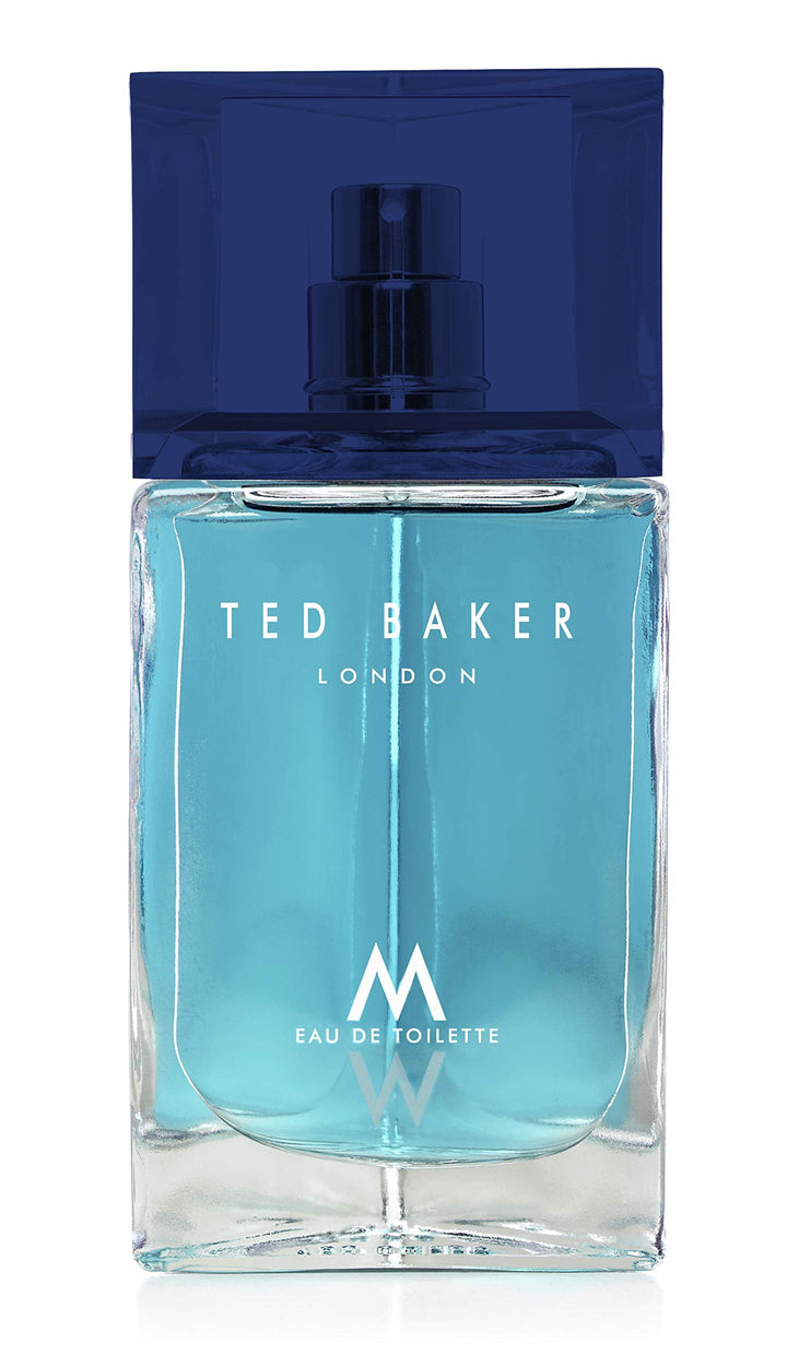 Ted Baker M Eau De Toilette Men's Fragrance Fresh Citrus Spicy Scent with Mandarin, Bergamot, Black Pepper, Amber Vetiver Musk Long Lasting EDT Spray for Men & Teens 2.5 fl oz / 75ml Halalzen