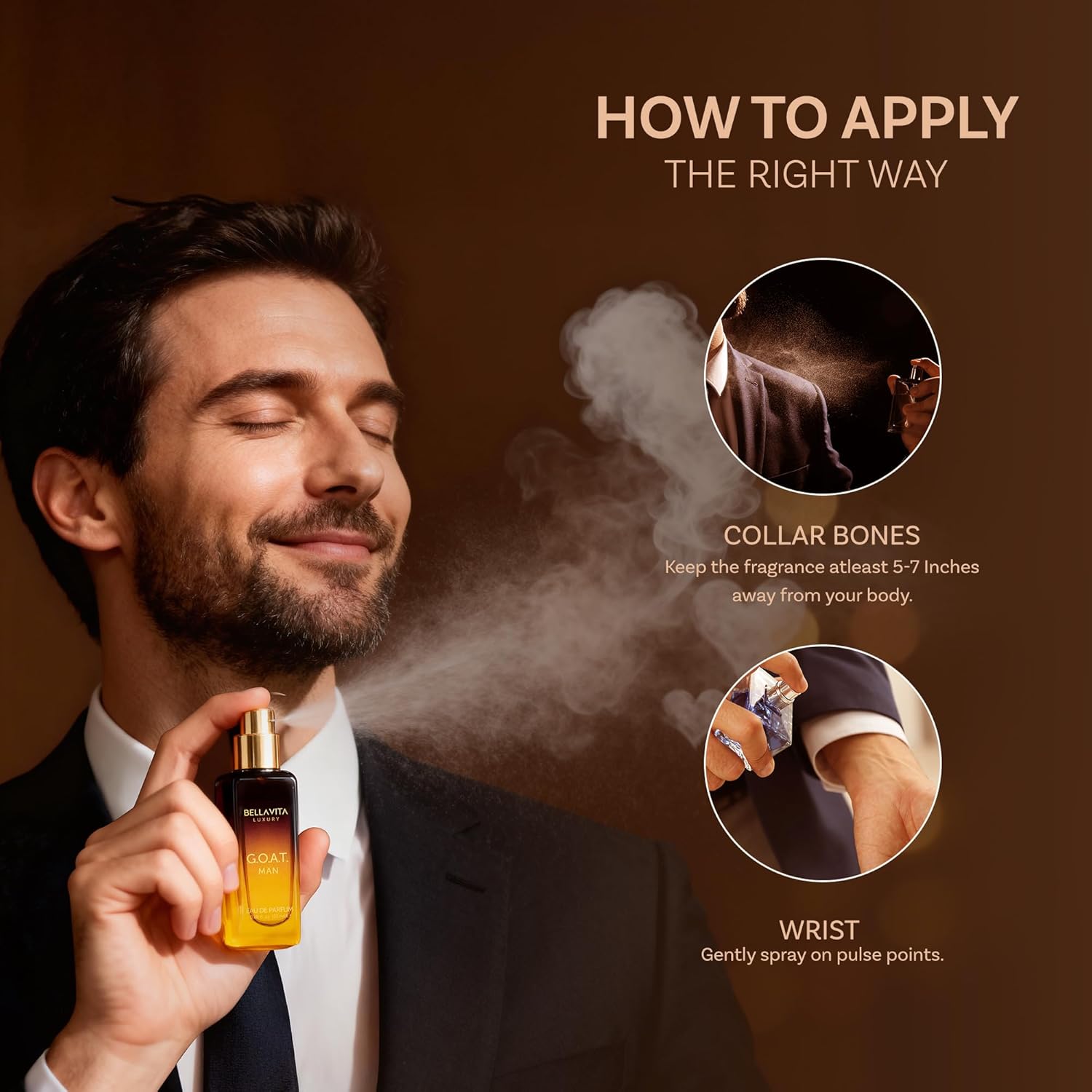Bellavita Luxury Men's Perfume Gift Set with CEO Man, G.O.A.T., Klub, and Oud | 80ml | Perfume for Men | Lavender, Patchouli, Lemon, and Caramel Notes | Long Lasting Men's Fragrance Halalzen