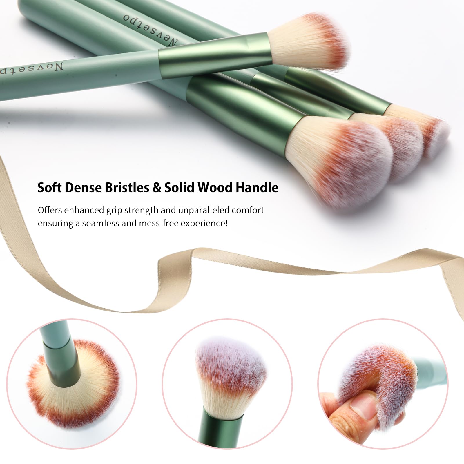 Makeup Brushes, Quality Make Up Brushes 28Pcs Makeup Brushes Set Professional & Beginner Make-up Sets & Case, Brushes & Sponges,Travel-Friendly Roll-up Beauty Gift Sets for Women, GREEN Halalzen