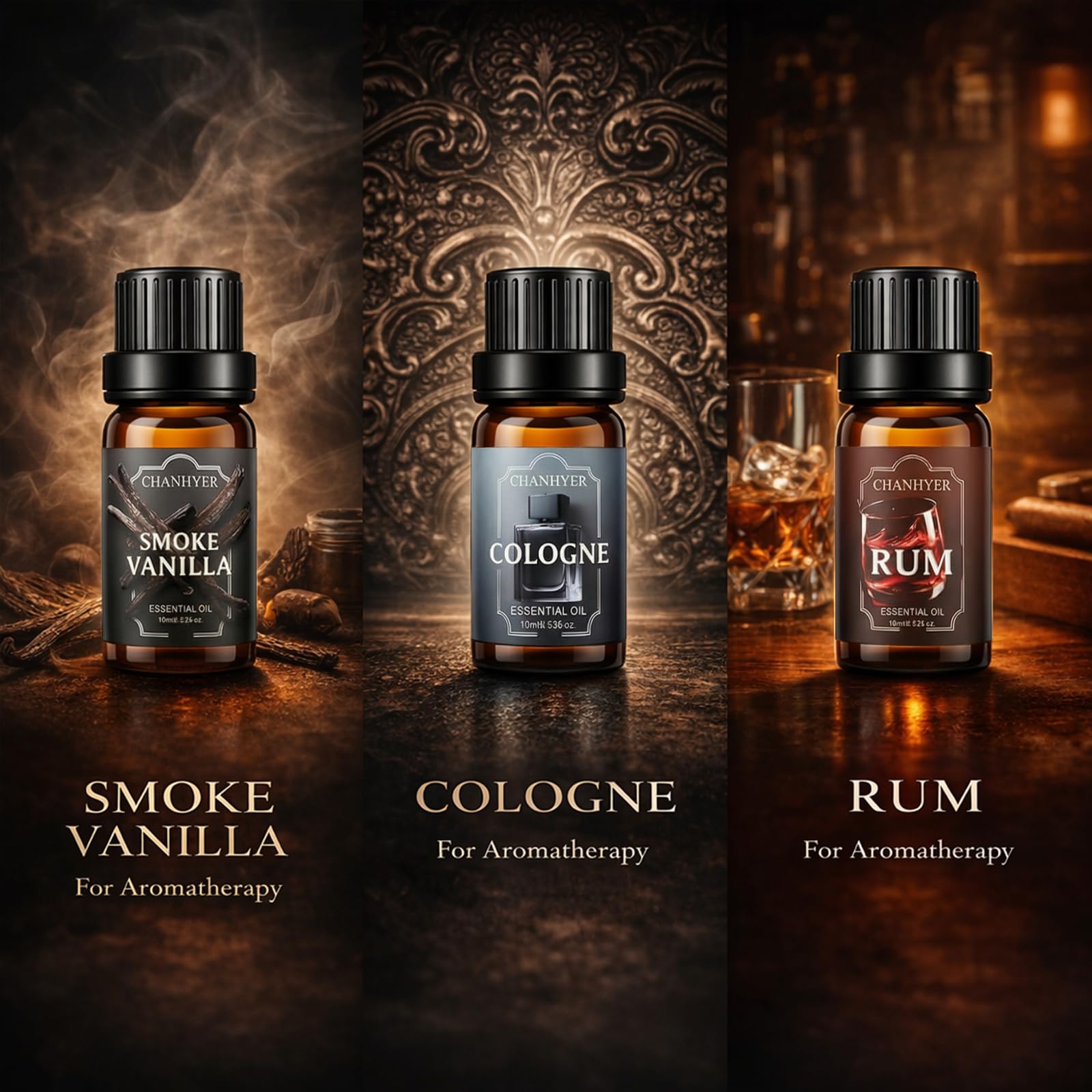 Hotel Collection Essential Oils for Diffusers for Home - 6 x 10 ml Luxury Scented Oil Set with Luxury Night,Jasmine Peppermint,White Tea,Citrus Happiness,My Way,Hotel Lobby,Gift for Women and Men