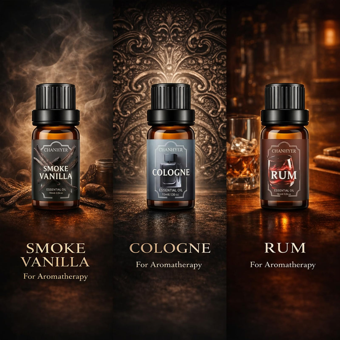 Hotel Collection Essential Oils for Diffusers for Home - 6 x 10 ml Luxury Scented Oil Set with Luxury Night,Jasmine Peppermint,White Tea,Citrus Happiness,My Way,Hotel Lobby,Gift for Women and Men