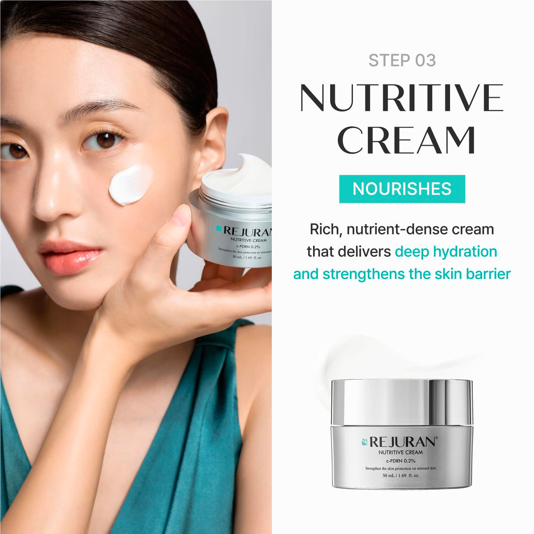 REJURAN® Dual Effect Ampoule, DOT DUAL c-PDRN® - Salmon DNA Face Serum for Deep Rejuvenation, Wrinkle Care, Firming, Skin Elasticity with Visible Anti-Aging Results. Korean Skincare (1.01 fl oz) Halalzen