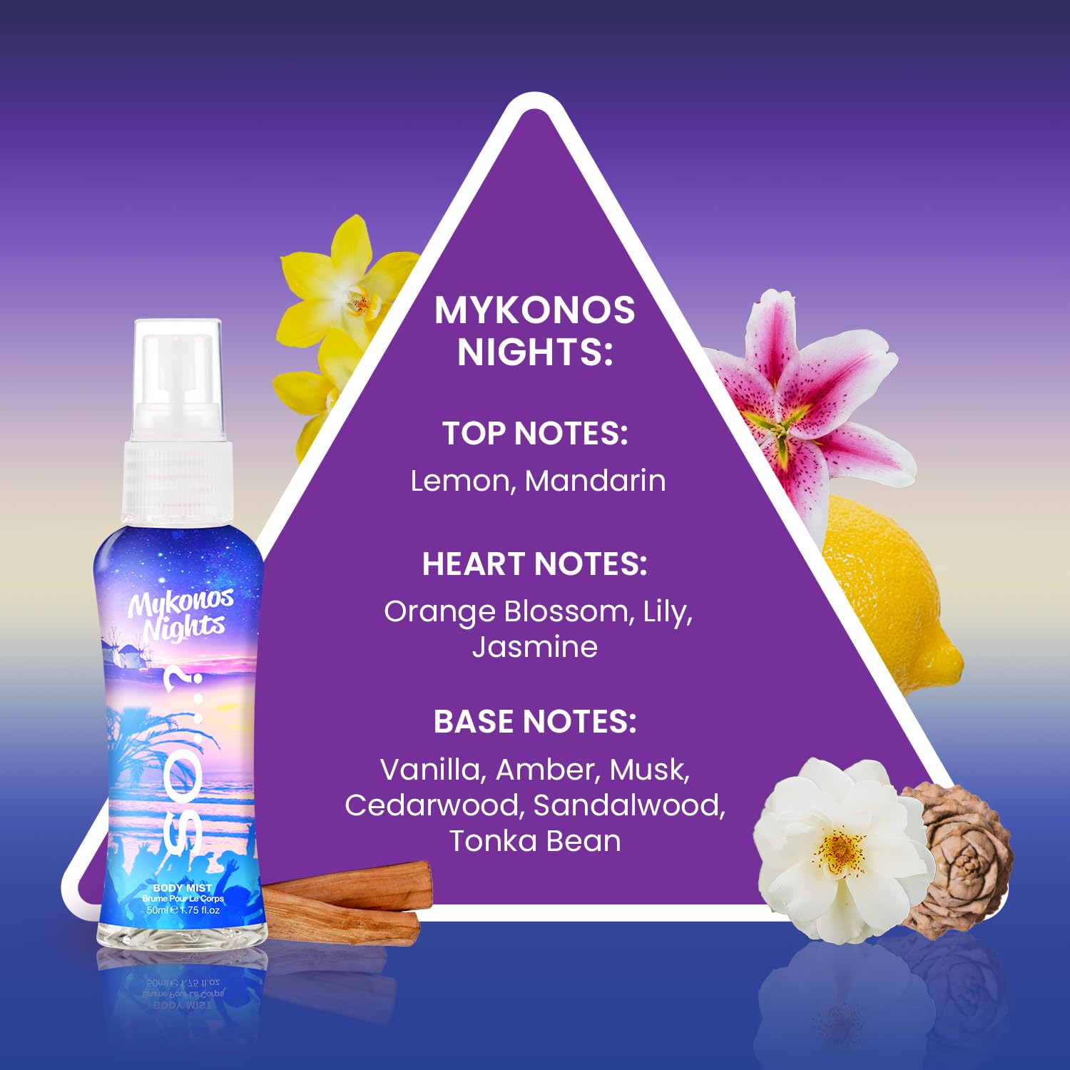So…? Escapes Womens Gift Set, with Ibiza Dream, Bali Breeze, Mykonos Nights & Majorca Love, Fragrance Spray Set (4 x 50ml) Halalzen
