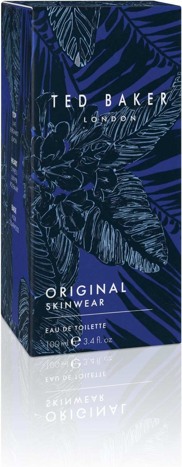 Ted Baker Original Skinwear Eau de Toilette for Men Woody Aromatic Fragrance with Lime, Bergamot, Sandalwood, Amber, Citrus, Refreshing, Mens Cologne Spray for Him, 3.4 fl oz / 100ml