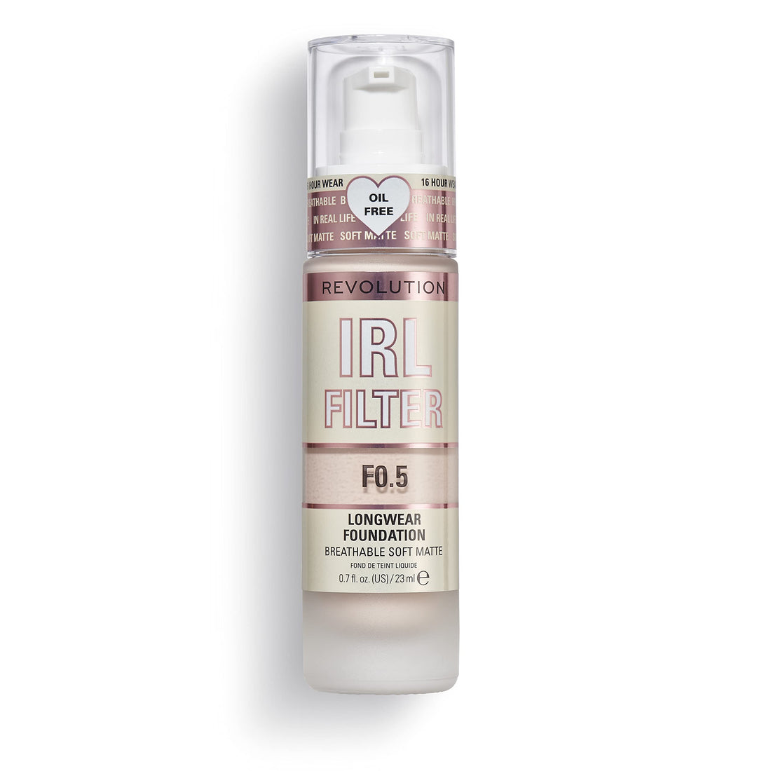 Makeup Revolution IRL Filter, Longwear Foundation, Medium to Full Coverage, Matte Finish, 16 Hour Wear, F5, Fair To Light Skin Tones, 23ml Halalzen