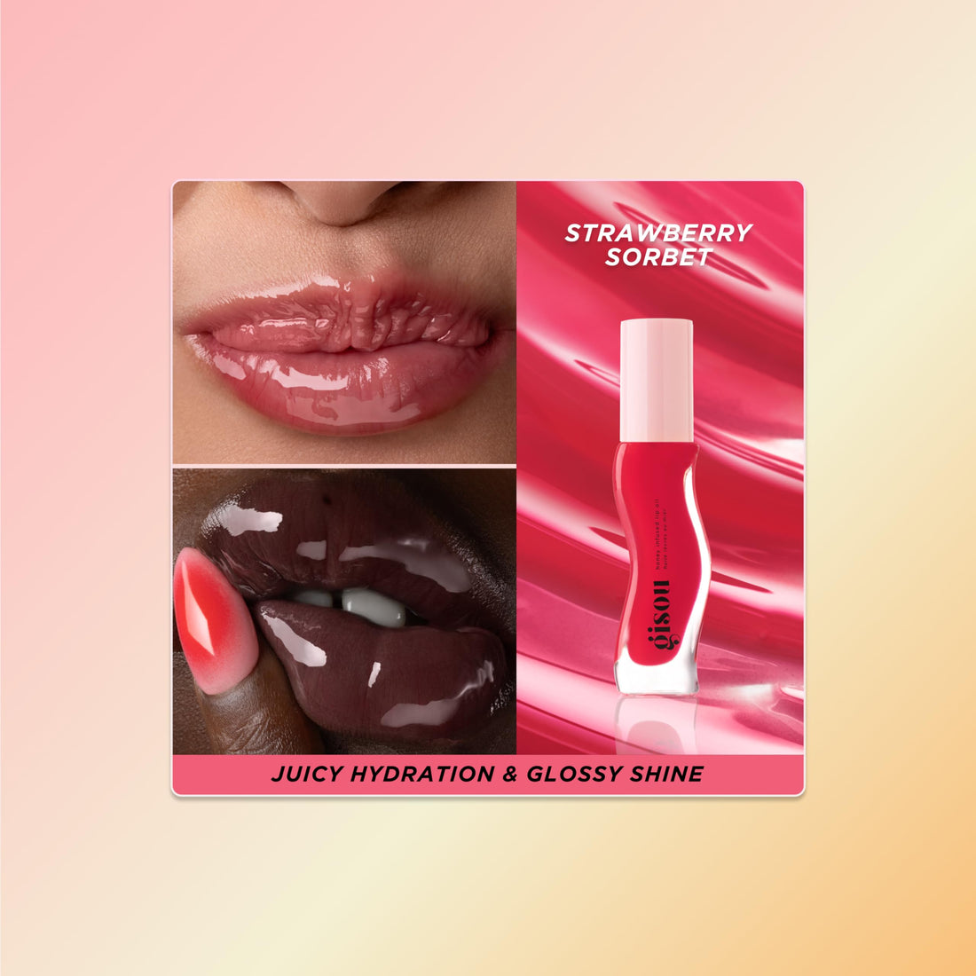 Gisou Honey Infused Lip Oil – Hydrating & Glossy Lip Oil with Jojoba Seed Oil, Non-Sticky Shine, Fresh Honey, 0.27 Fl Oz Halalzen
