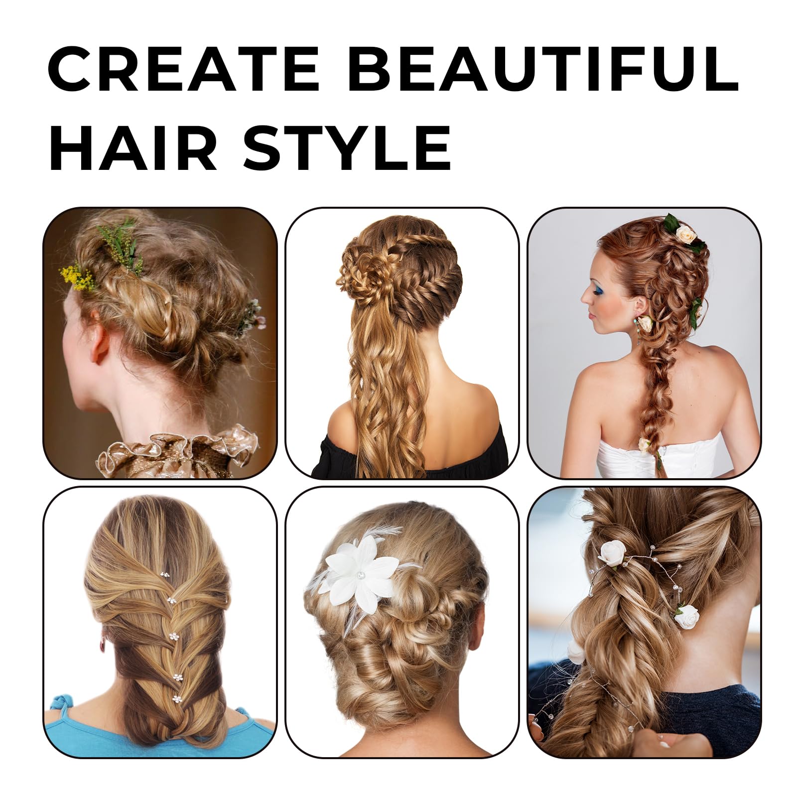 3pcs Topsy Tail Hair Tool, Hair Looping Tool Hair Braiding Tool with Rat Tail Comb, Tail French Braid Loop Tool, Fast Hair Styling Accessories, Hair Braiding Tool for Making Hair Style Halalzen