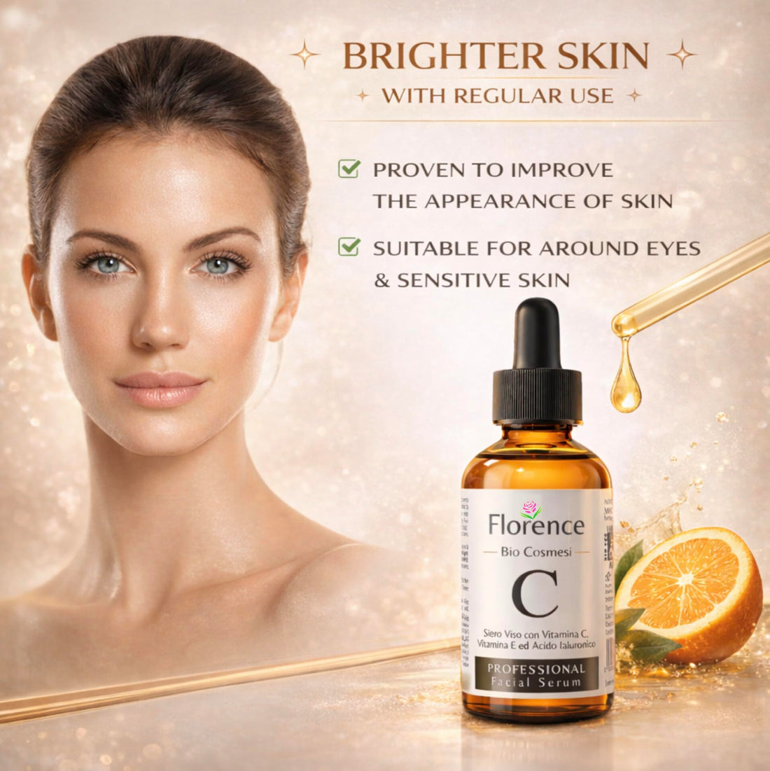Big 2.11oz. Organic Vitamin C Serum for Face. Anti-Dark Spots, Wrinkles Skin Repair Serum with Hyaluronic Acid, Vitamin C & Niacinamide. All-in-One Brightening, Anti Aging Facial & Eye Area Skincare Halalzen