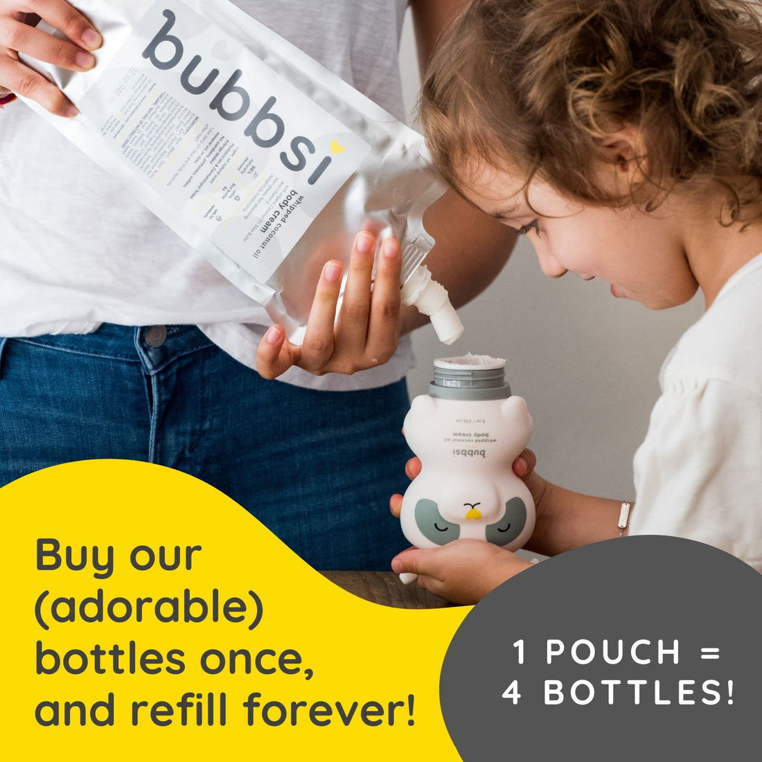 Bubbsi Whipped Coconut Oil Baby Lotion for Eczema, Dry Skin, Baby Acne, KP | Organic Coconut Oil, Shea Butter, Vitamin E | Light, Natural Scent | EU Compliant, Vegan (Refillable, 8oz) Halalzen