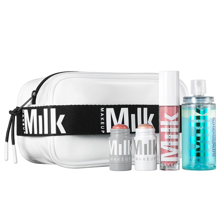 Milk Makeup Hydro Grip Set + Refresh Spray with Hyaluronic Acid – Sets Makeup + Hydrates Skin for Up to 12 Hours – Long-Lasting, Alcohol-Free Facial Mist for Dewy, Radiant Skin
