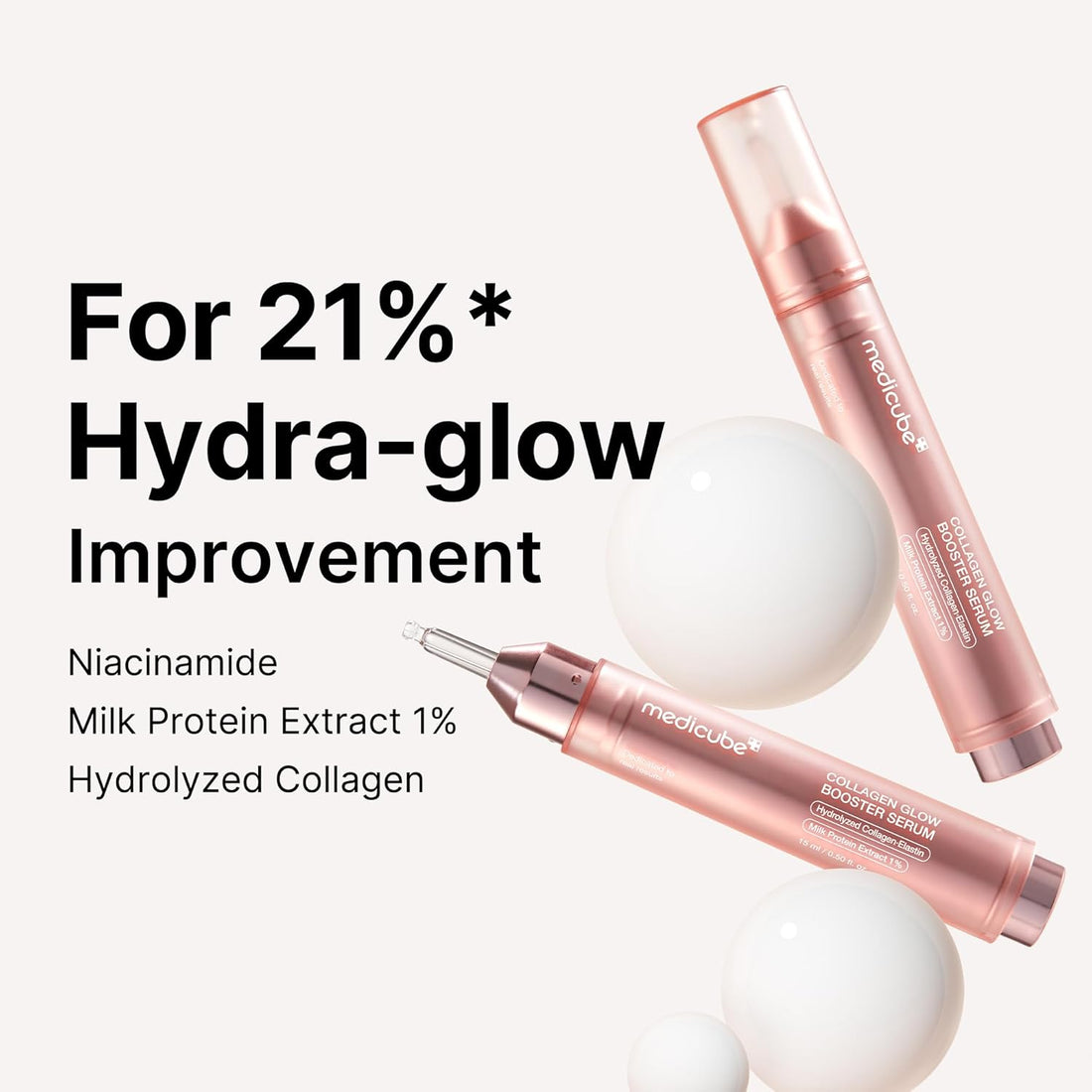 Medicube Collagen Glow Booster Milk Serum - Twist & Click - Radiance & Hydration with Niacinamide, Milk Protein Extract, Hydrolyzed Collagen - Illuminates & Firms Skin - Korean Skin Care, 0.50 oz Halalzen