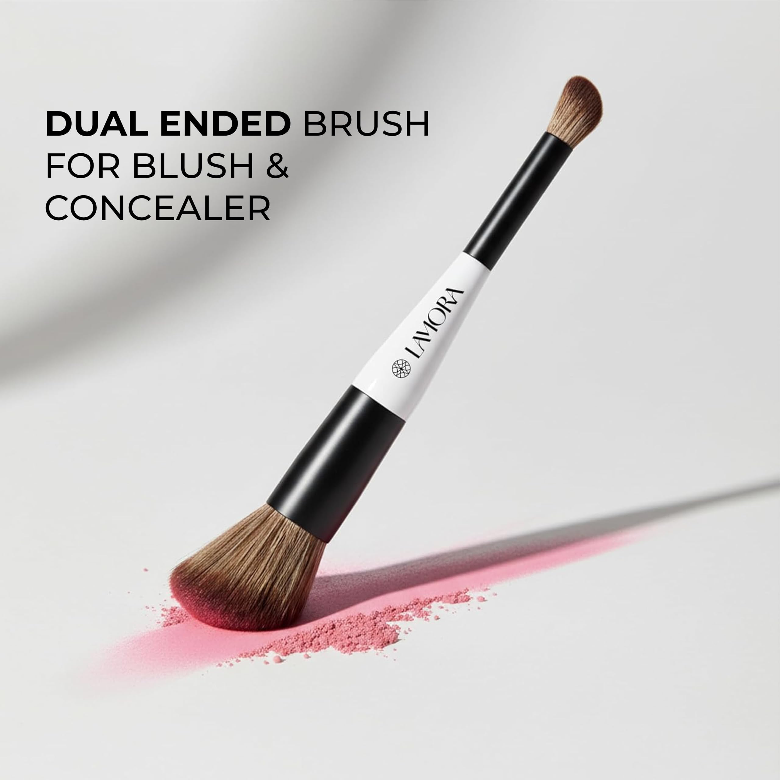 LAMORA Concealer Makeup Brush Under Eye - Angled Flat Top Kabuki Nose Contour Brush - Ideal for Concealing Blending Setting Buffing with Powder Liquid Cream Cosmetic - Small Makeup Foundation Brush Halalzen