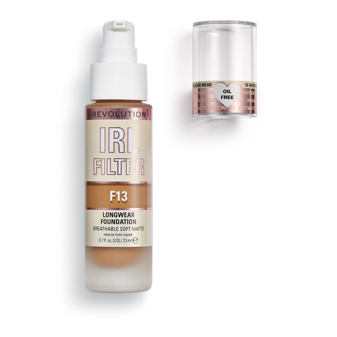 Makeup Revolution IRL Filter, Longwear Foundation, Medium to Full Coverage, Matte Finish, 16 Hour Wear, F5, Fair To Light Skin Tones, 23ml Halalzen