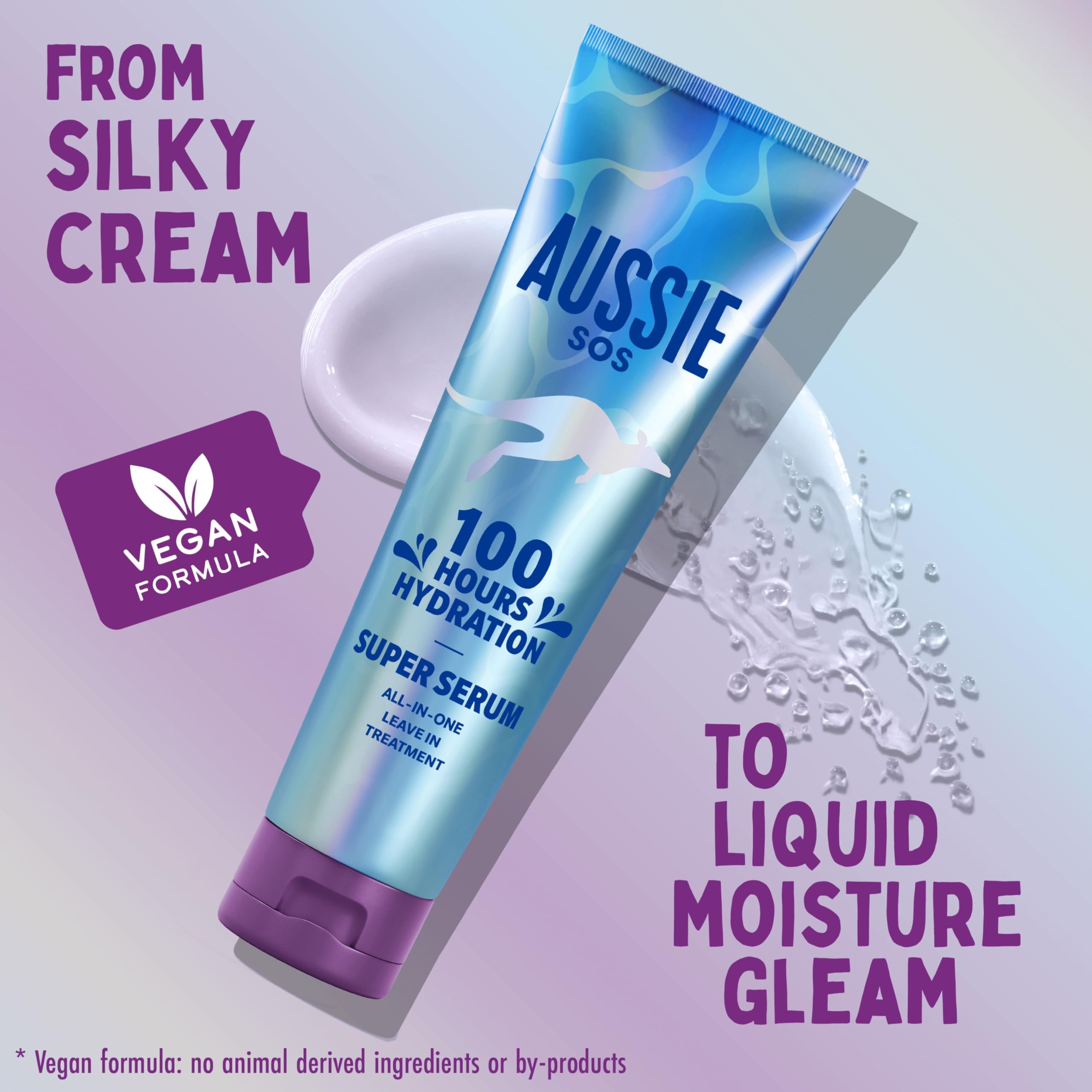Aussie Oh My Gloss Moisture-Mazing Leave-In Treatment Lightweight Serum 160ml, Moisture & Shine Booster for Dull Hair. With Jojoba, Safflower & Australian Macadamia Nut Oils. Vegan & Cruelty-Free
