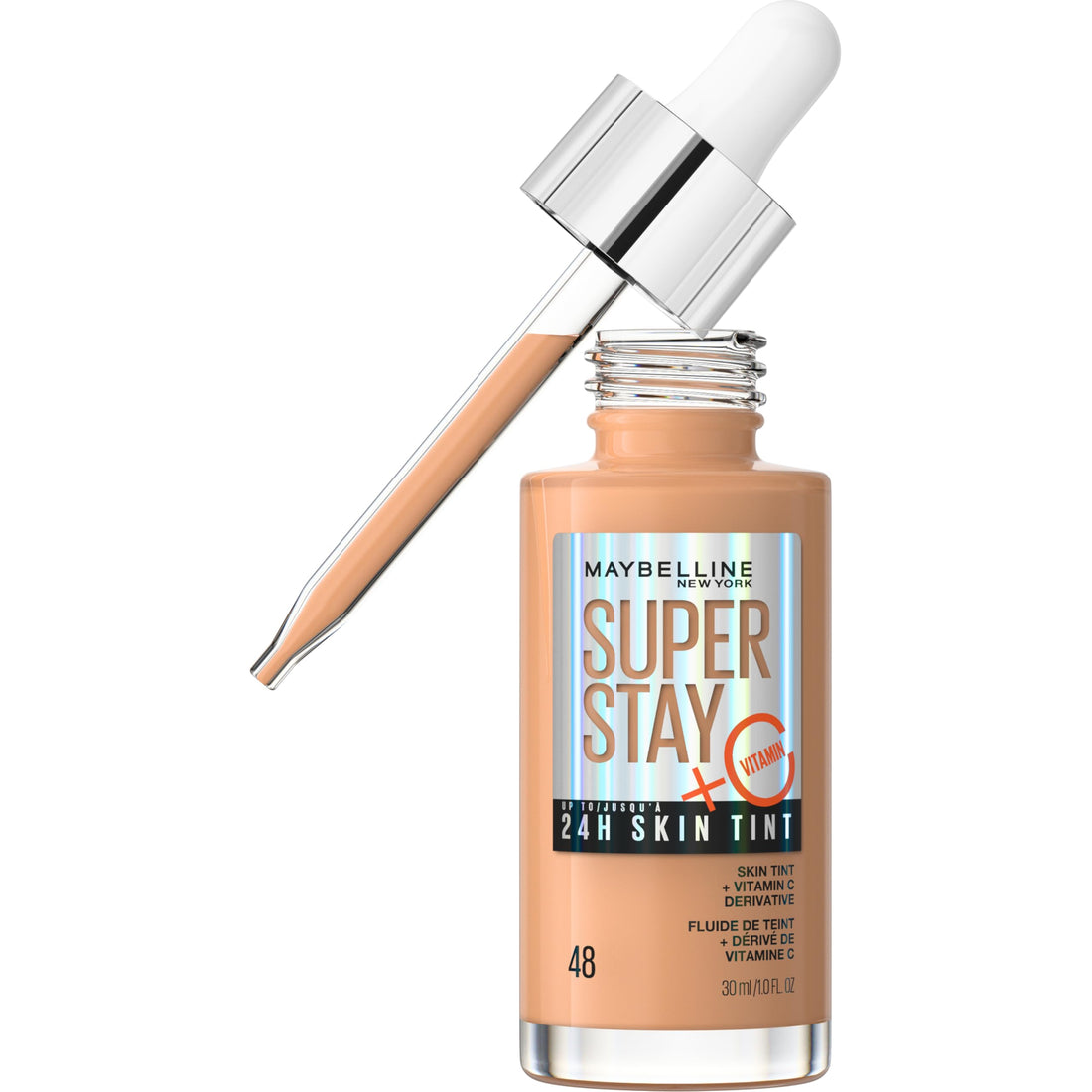 Maybelline Super Stay Skin Tint Foundation, With Vitamin C*, Brighten and Glow Serum Foundation with Long-Lasting, Buildable Coverage, Up to 24H Wear, Vegan Formula, Shade 06 Halalzen