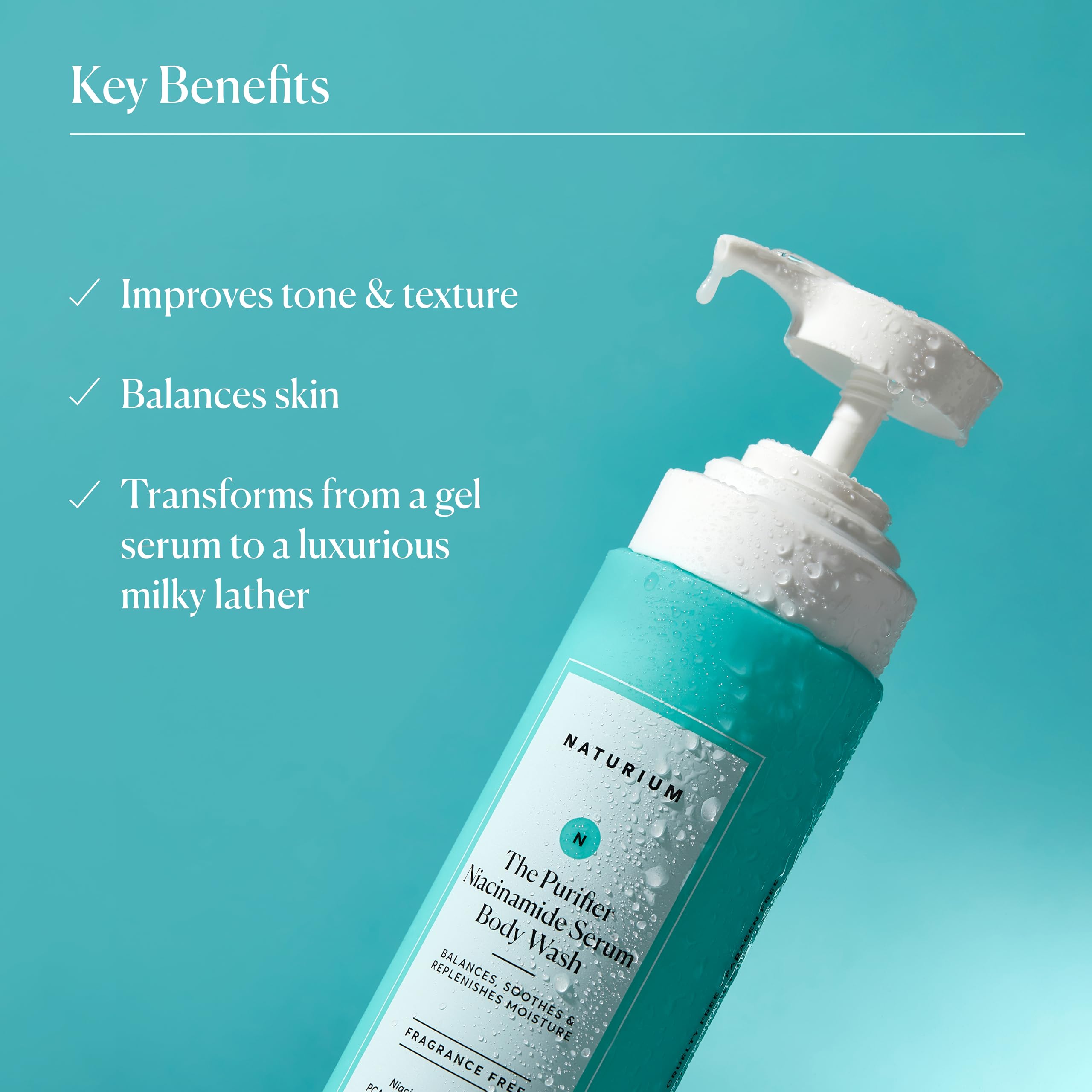 Naturium The Smoother Glycolic Acid Exfoliating Body Wash, Soft & Smoothing Cleanser | 16.9 FL OZ / 500 ML