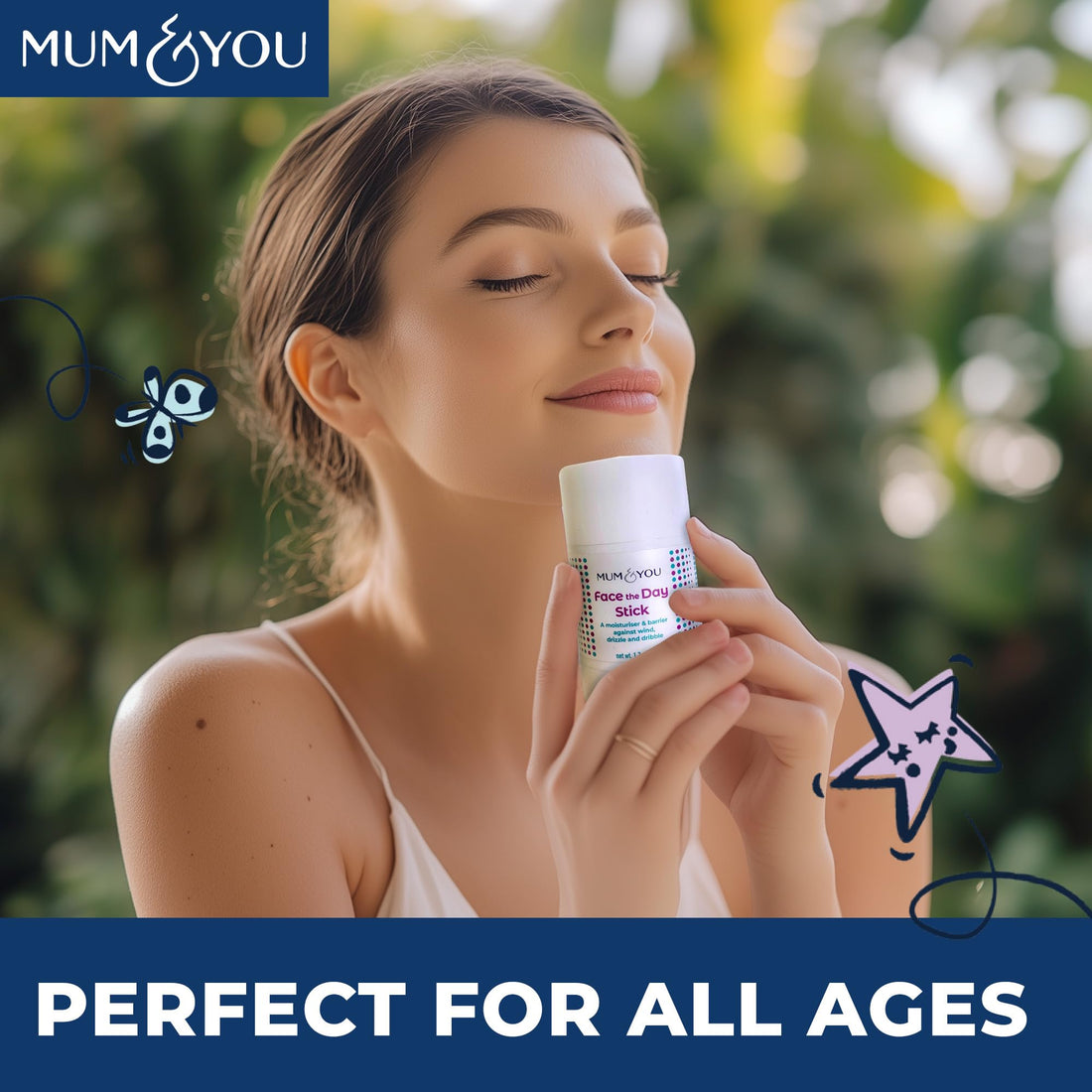 Mum & You Baby Face the Day Stick – Natural baby Moisturiser with Sunflower, Coconut Oil & Shea Butter, Soothes Eczema, Teething Protection, Dribble Rash & Protects Skin in Winter, Cold & Dry Weather