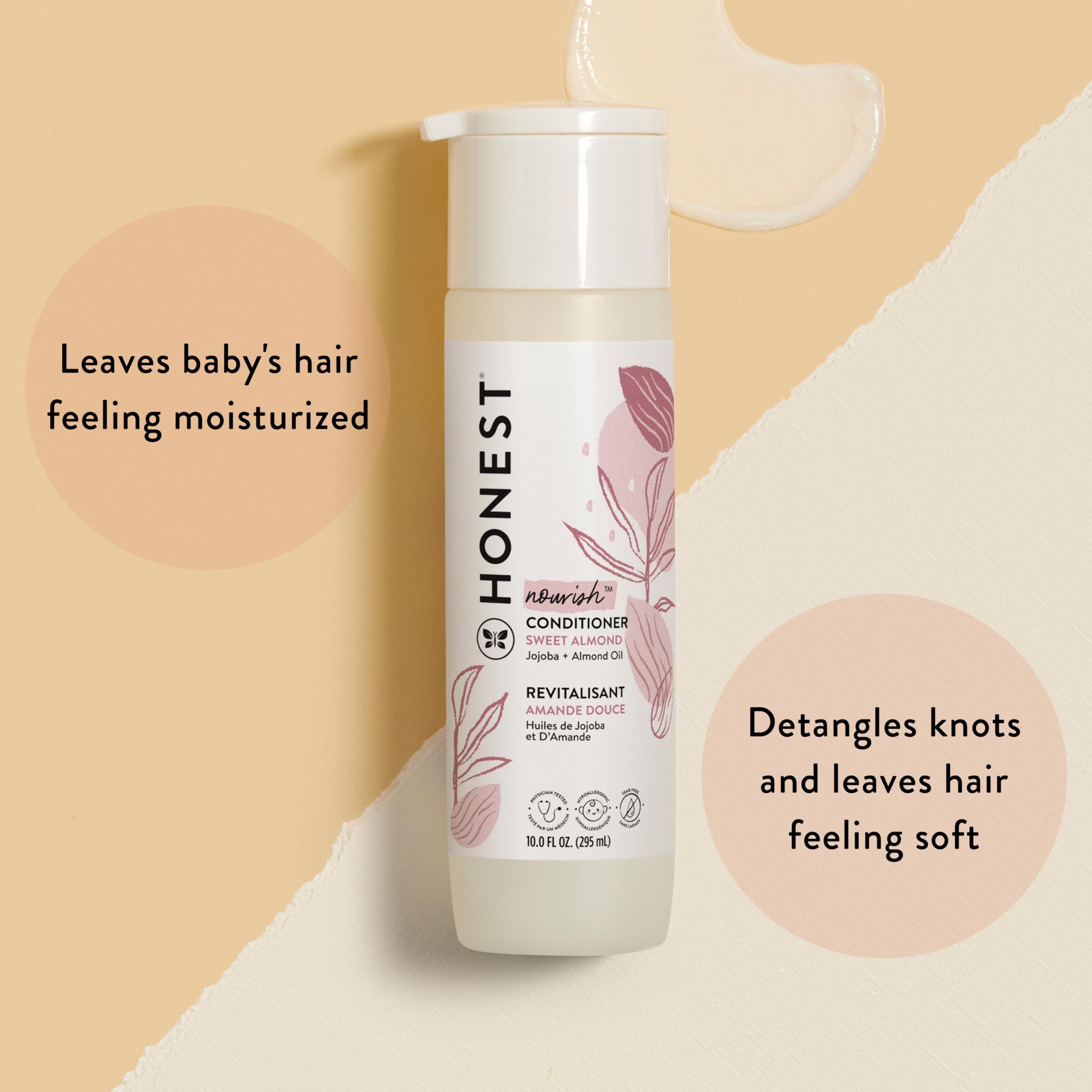The Honest Company Baby Shampoo, Body Wash & Conditioner Duo, 2-in-1 Cleansing, Silicone-Free, Naturally Derived, Lavender Calm Scent, 20 fl oz Halalzen
