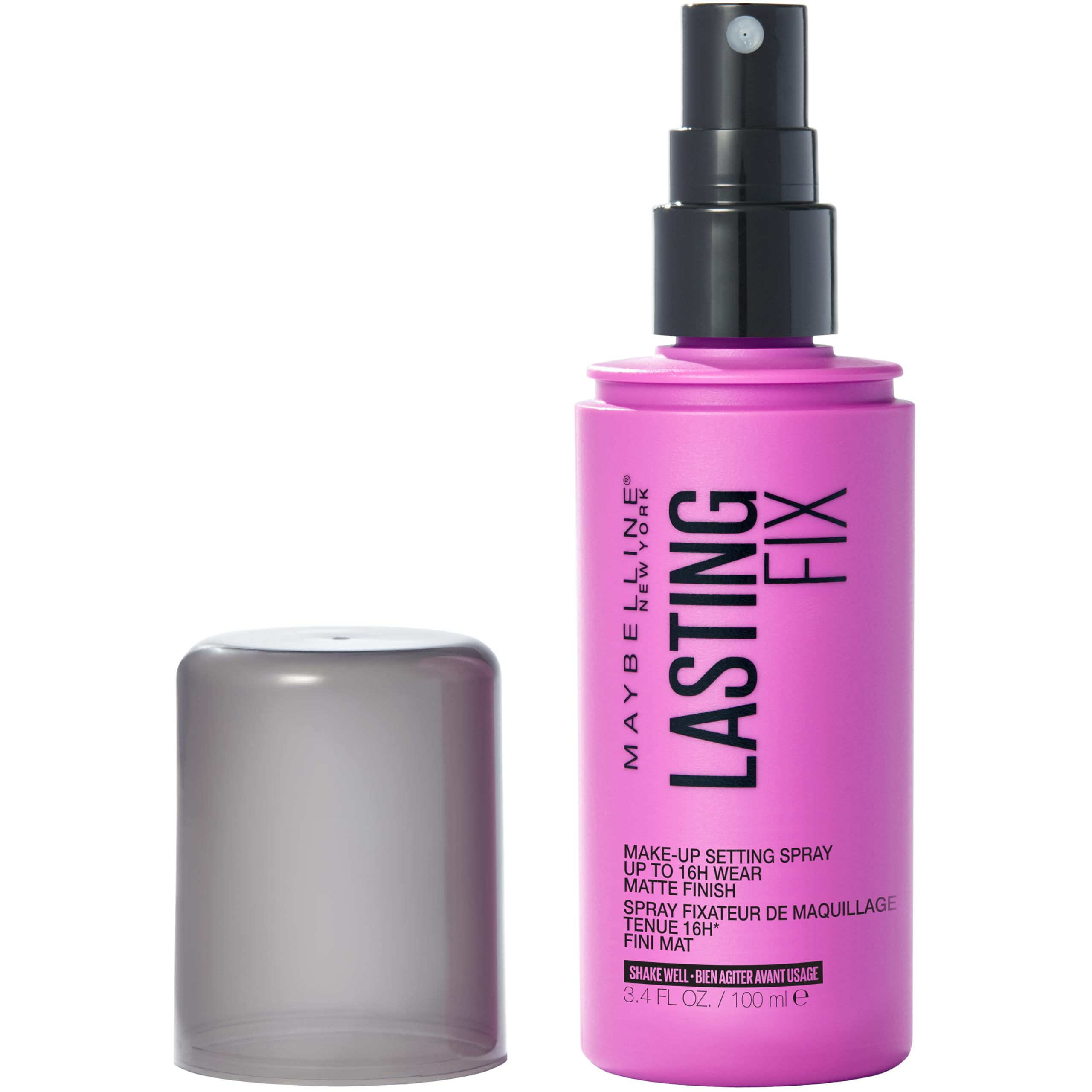 Maybelline New York Lasting Fix Matte Setting Spray, Micro-Fine Liquid Mist to Lock in Your Makeup Look for All-Day Wear Without Melting Fading or Smudging, Lasting Fix Matte, 100 Clear Halalzen