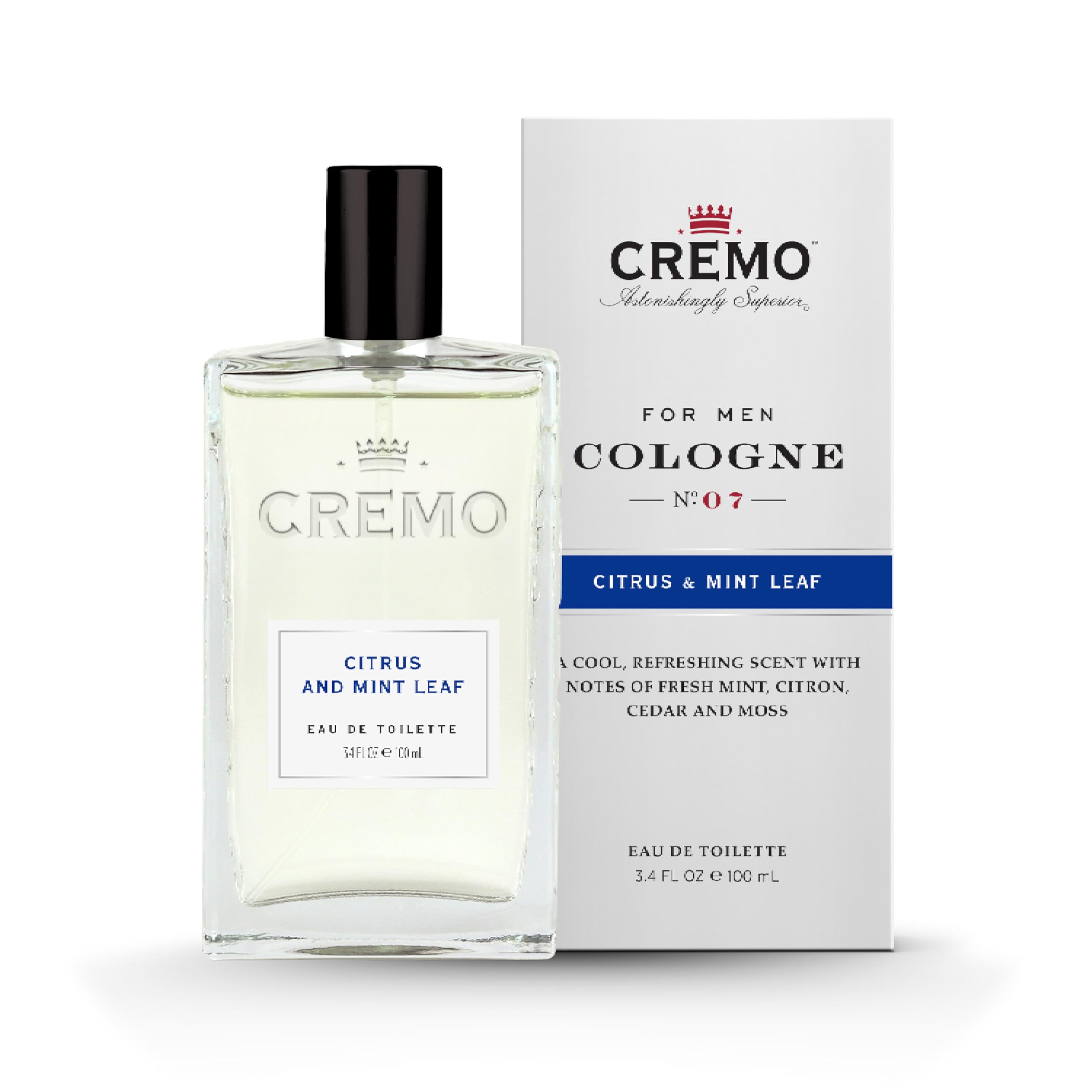 Cremo Men's Eau de Toilette, Spice and Black Vanilla Cologne for Men, Spicy Men's Perfume Gift for Men, 100 ml